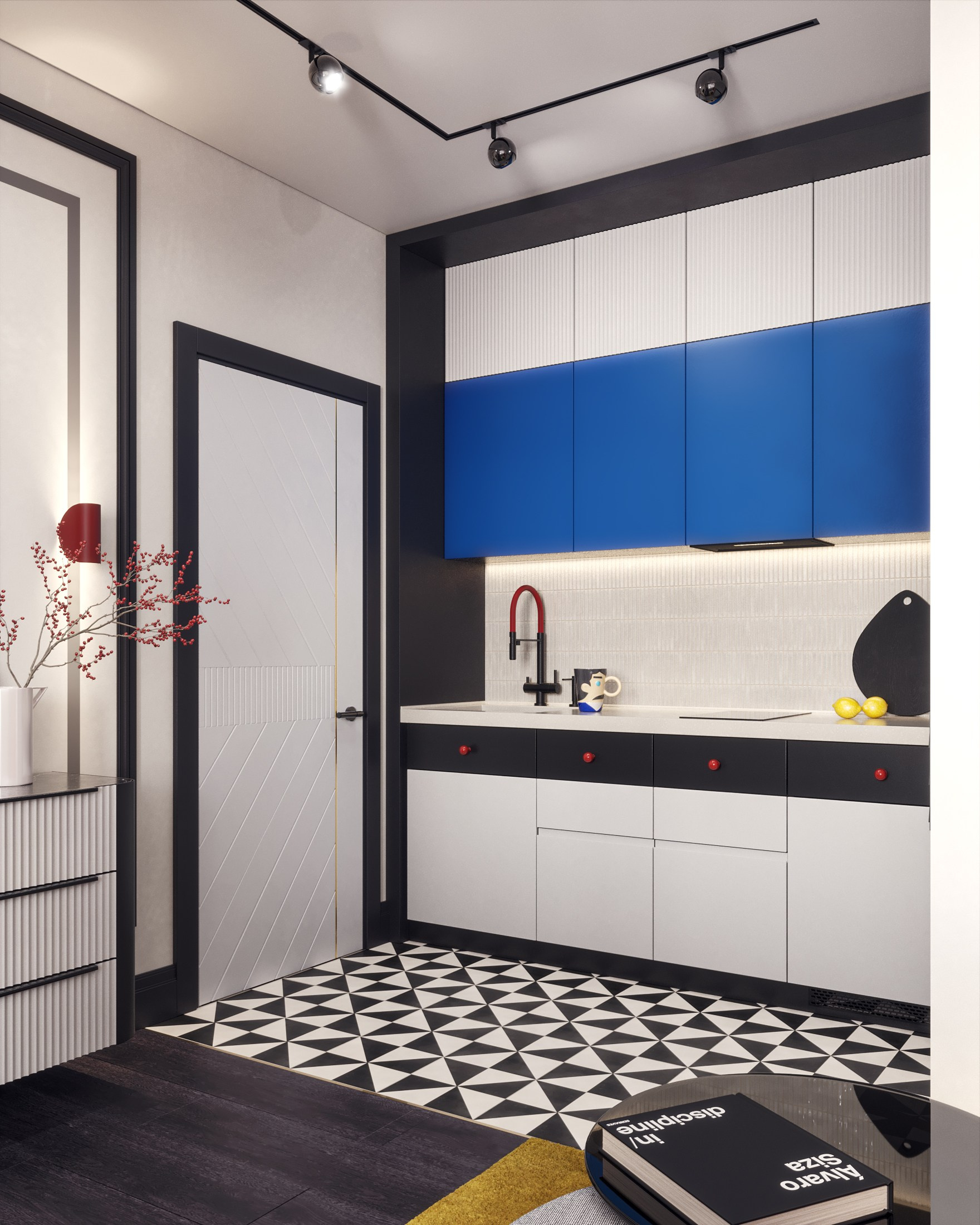 3D visualization of a small apartment for TADstudio. 3D visualization for architects and designers