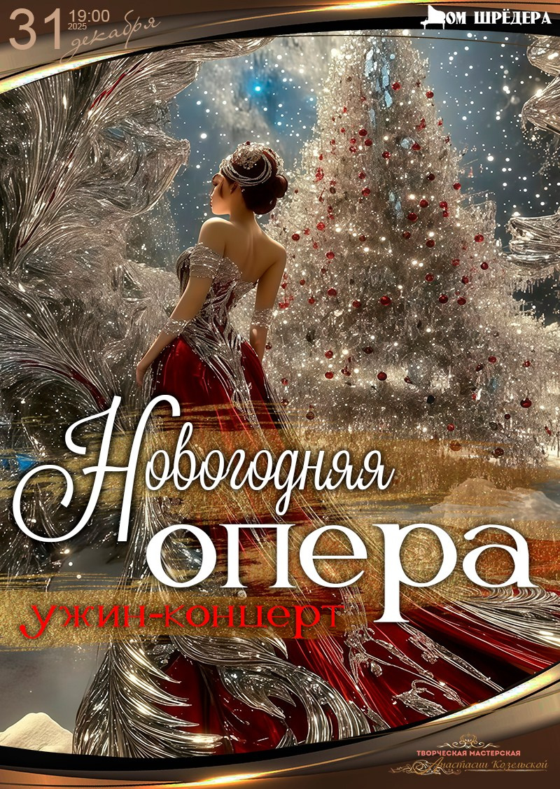Афиша, Новогодняя опера, Новогодний ужин-концерт за столиками в особняке Шрёдера, куда пойти в Петербурге на новый год, праздник