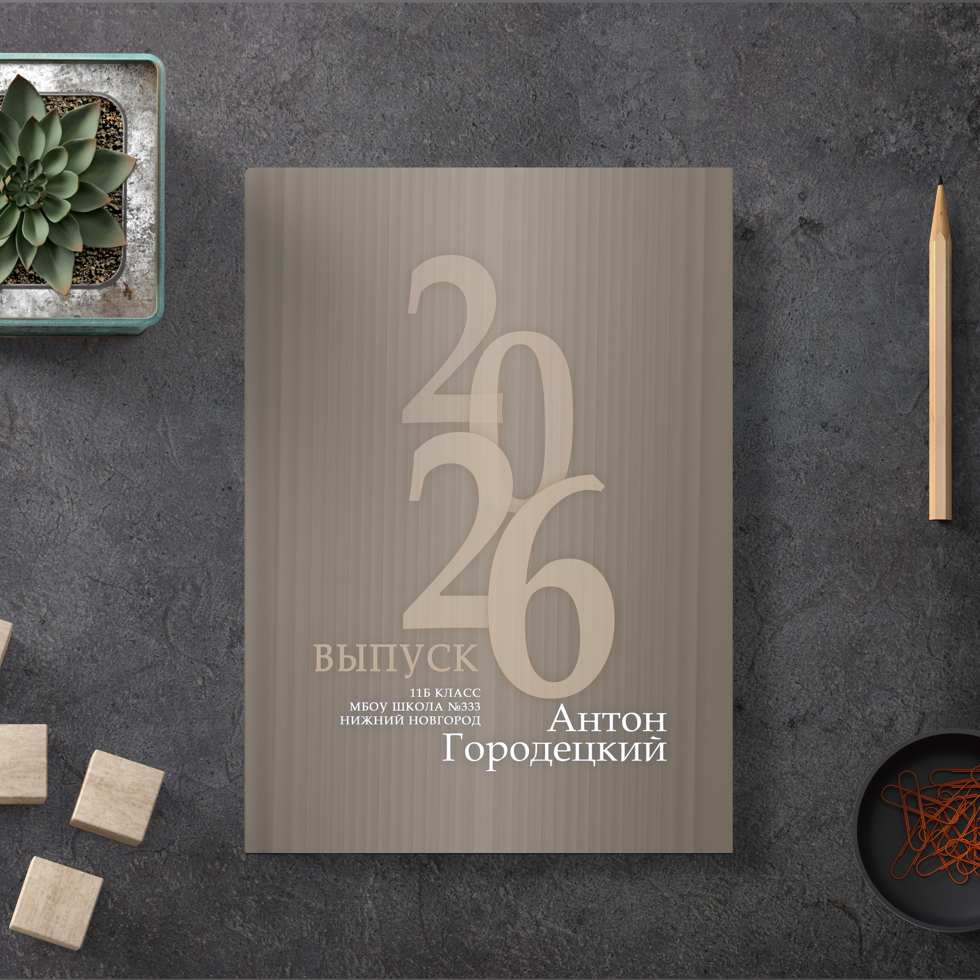 Дизайн Plain01c для выпускных альбомов для старшеклассников в Нижнем Новгороде