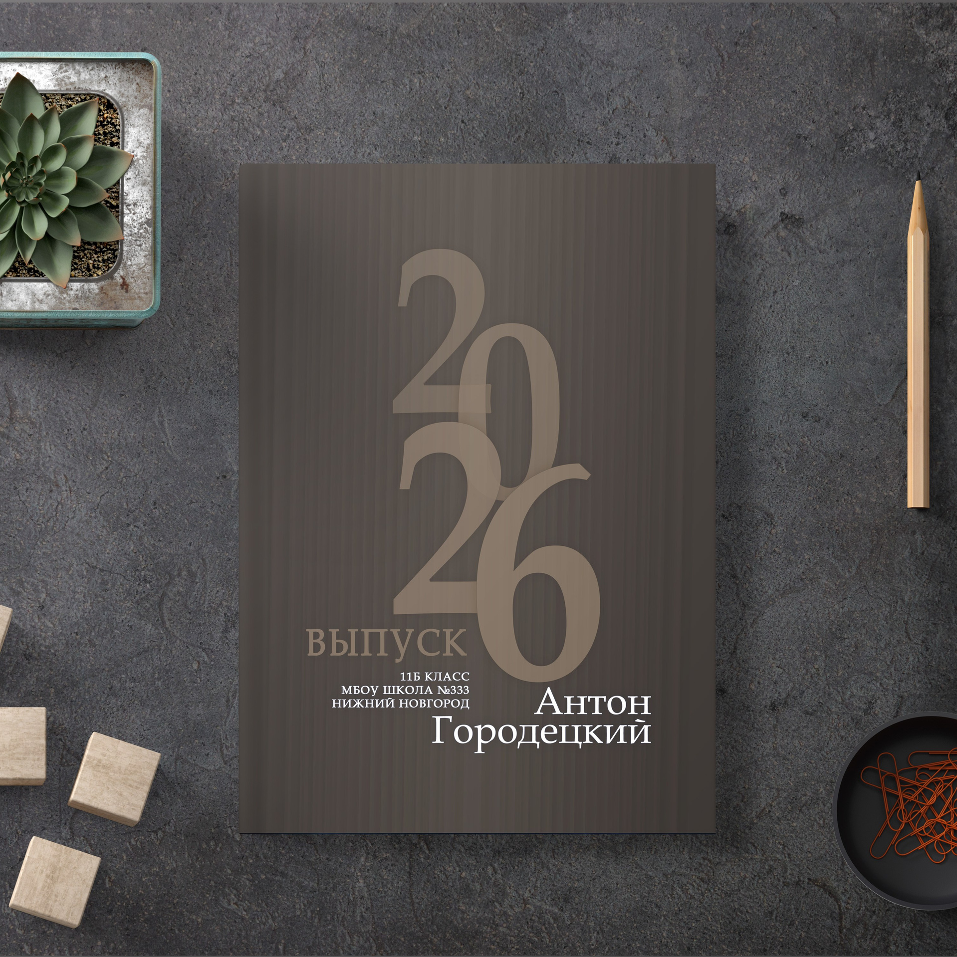 Дизайн Plain01p для выпускных альбомов для старшеклассников в Нижнем Новгороде