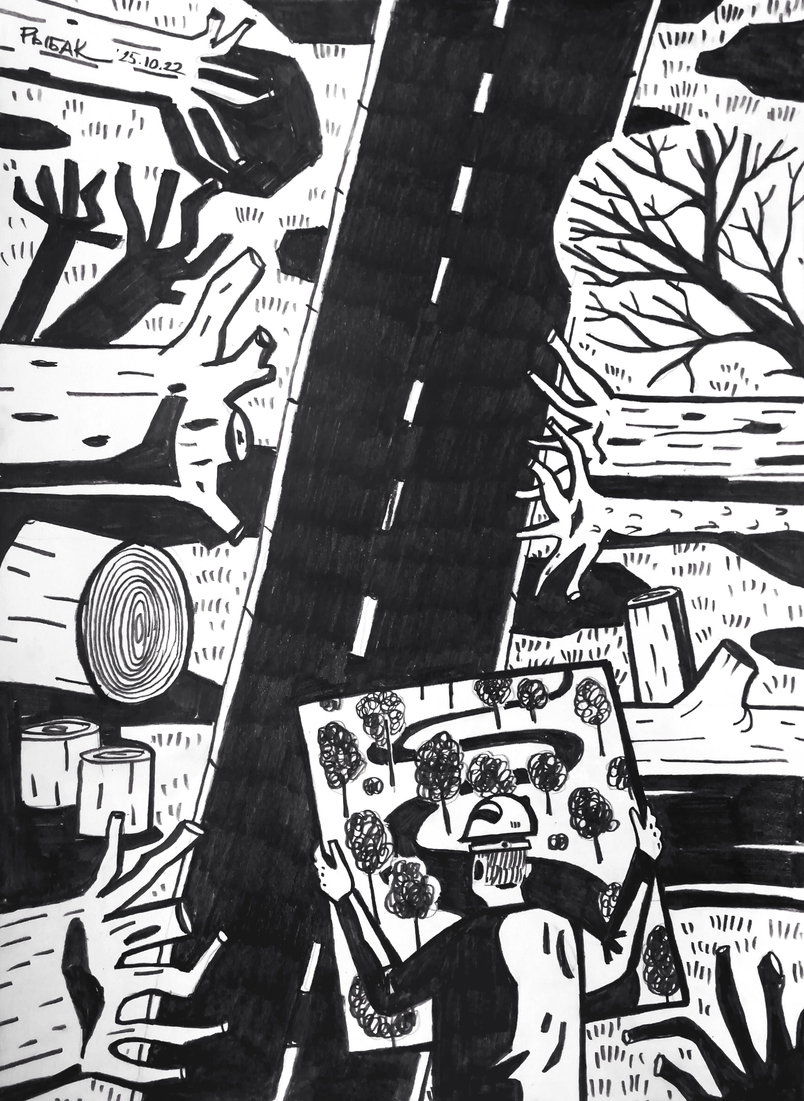 Графика 2022. Художник Рыбак Николай