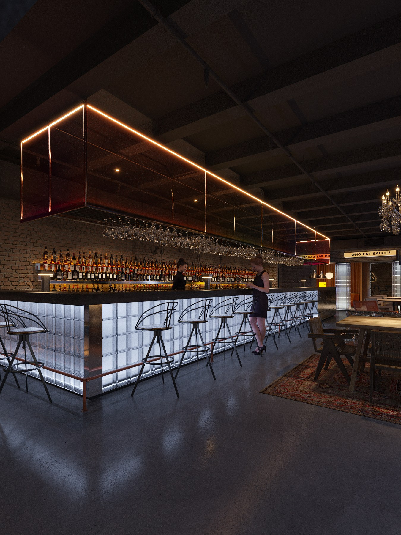 ЦЕХ / пространство для вечеринок на месте старой кондитерской фабрики, 300 м². Rezells Architects — студия дизайна жилых и коммерческих интерьеров