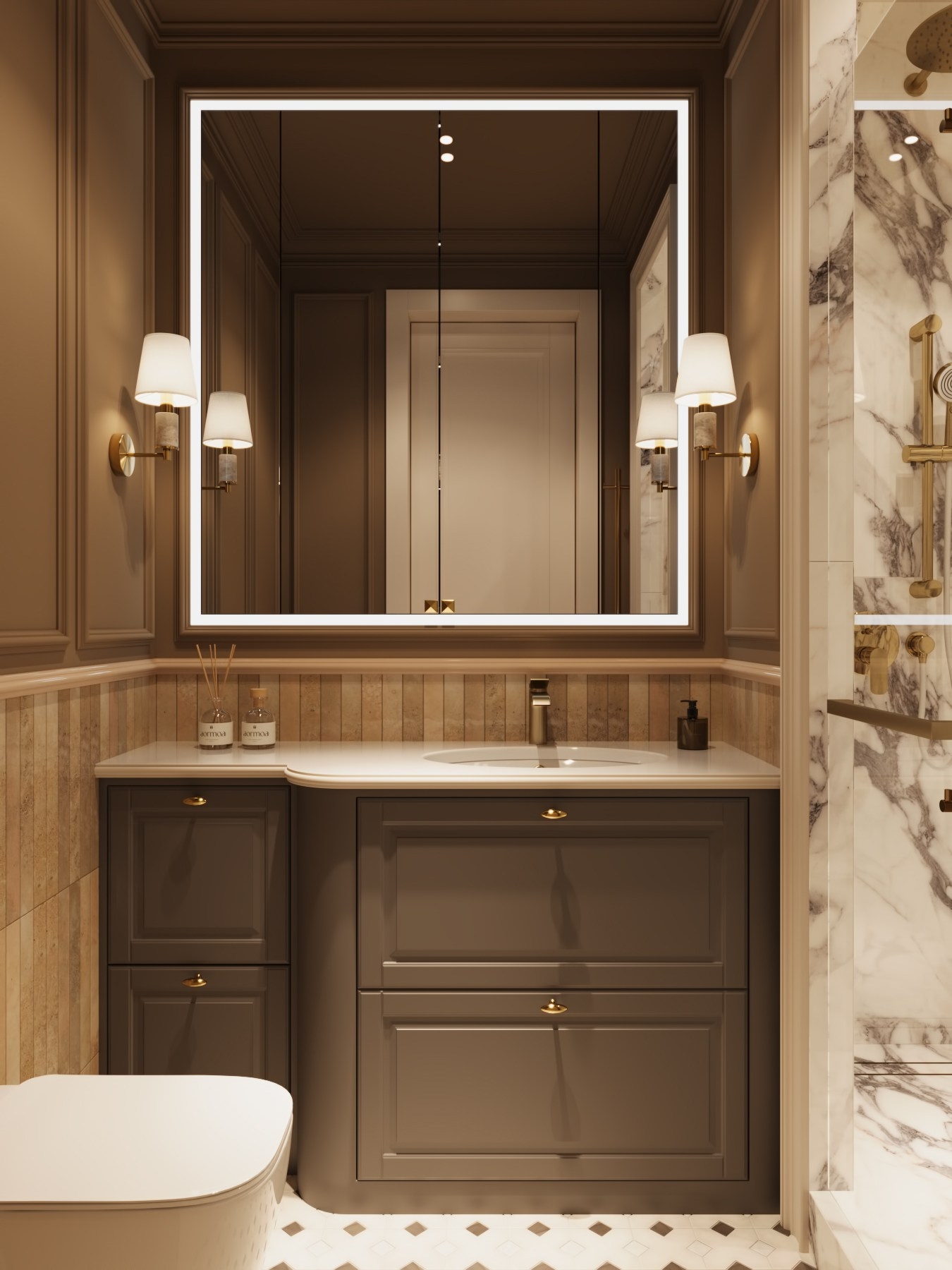 АППАРТАМЕНТЫ «ОЛИМП» / квартира, 105 м². Rezells Architects — студия дизайна жилых и коммерческих интерьеров