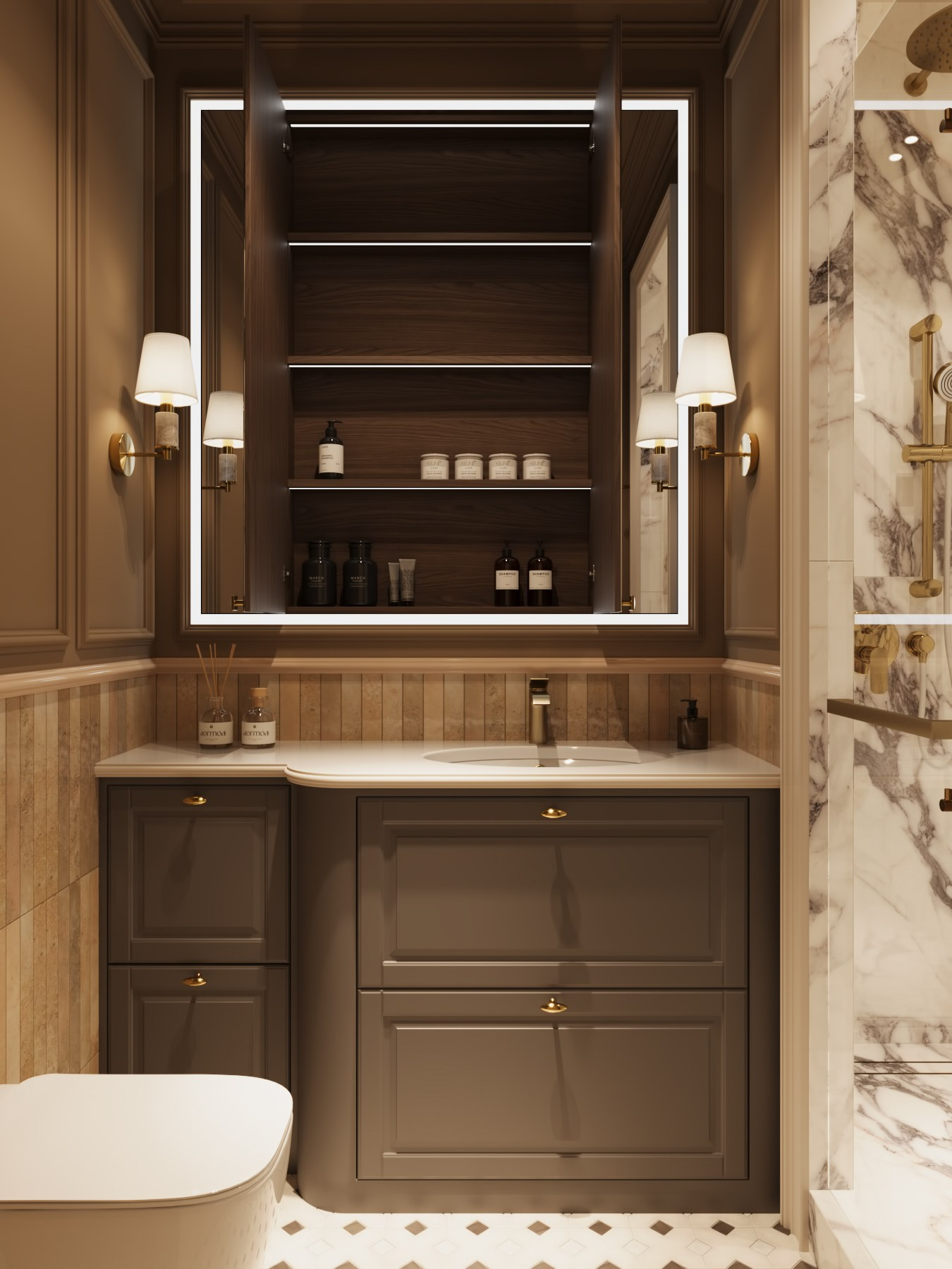 АППАРТАМЕНТЫ «ОЛИМП» / квартира, 105 м². Rezells Architects — студия дизайна жилых и коммерческих интерьеров