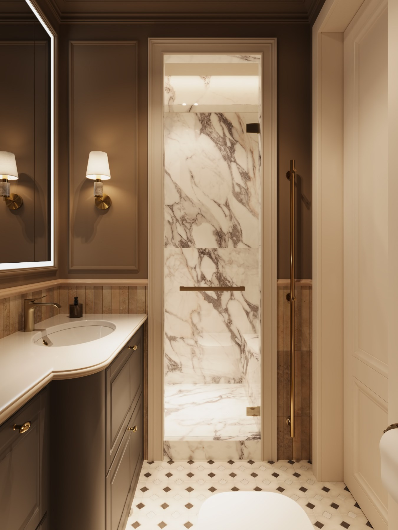 АППАРТАМЕНТЫ «ОЛИМП» / квартира, 105 м². Rezells Architects — студия дизайна жилых и коммерческих интерьеров