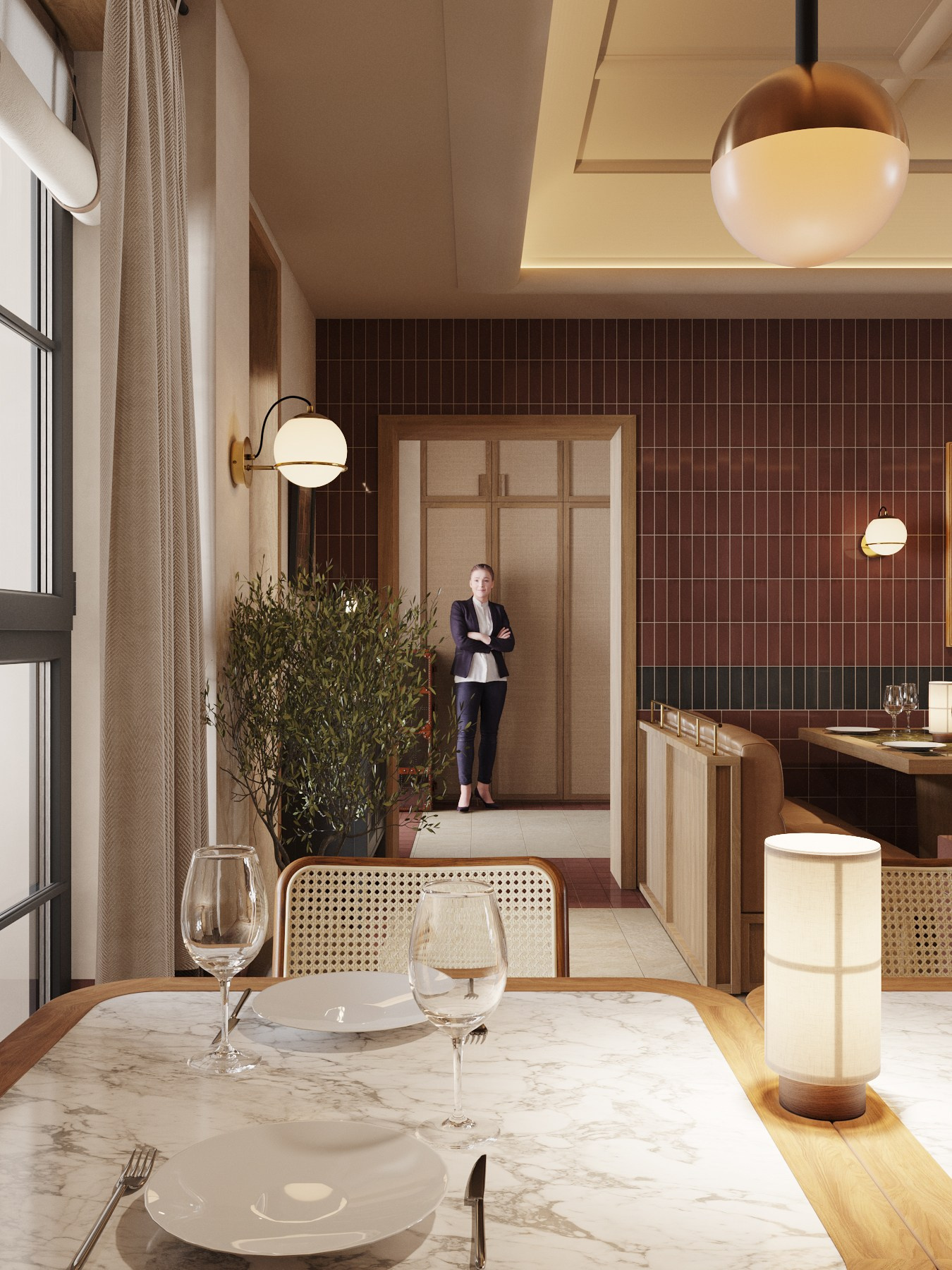 КУРИЦА ИЛИ РЫБА / семейный ресторан, 200 м². Rezells Architects — студия дизайна жилых и коммерческих интерьеров