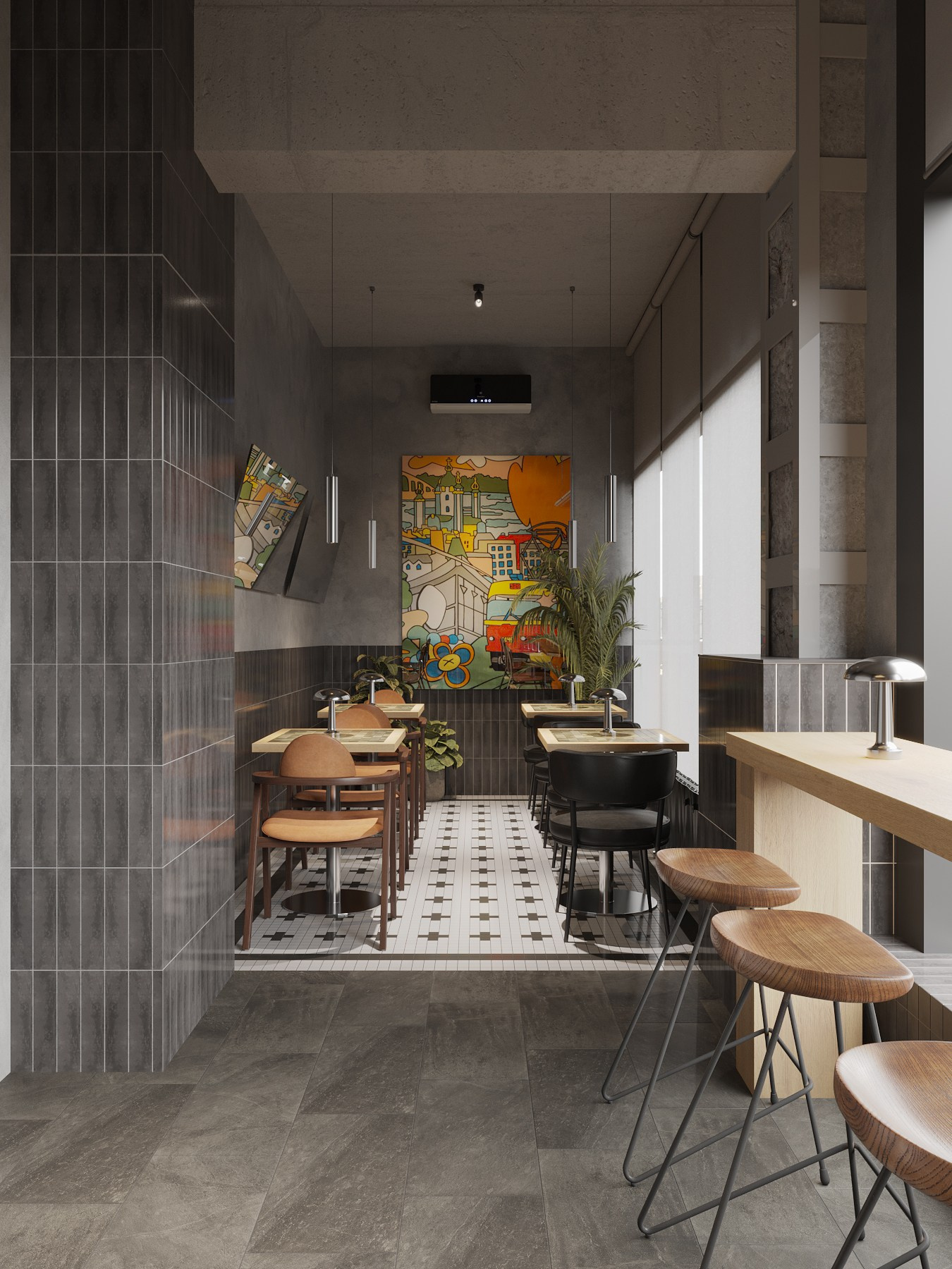 EMILIA by GORDOST / гастробистро, 80 м². Rezells Architects — студия дизайна жилых и коммерческих интерьеров