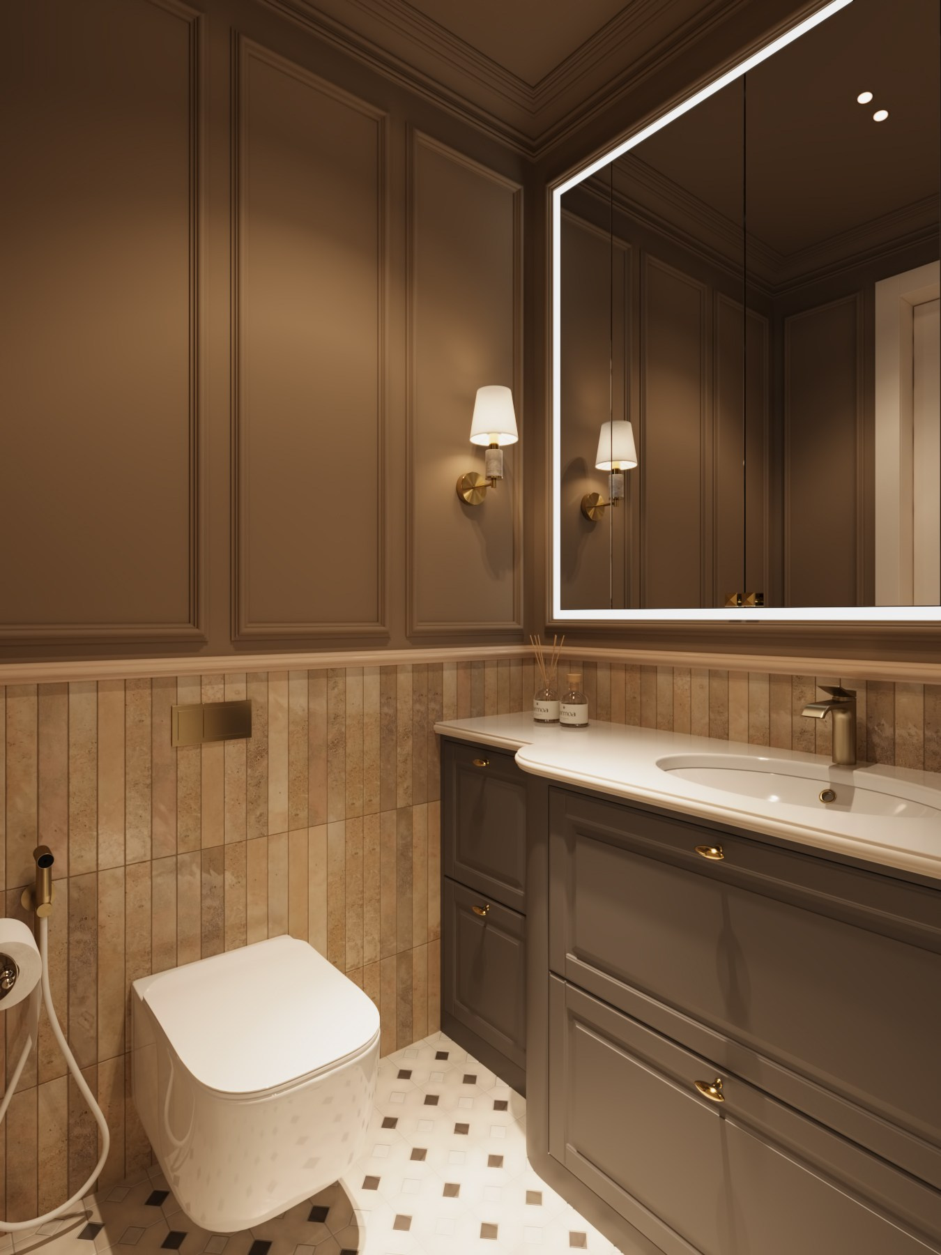 АППАРТАМЕНТЫ «ОЛИМП» / квартира, 105 м². Rezells Architects — студия дизайна жилых и коммерческих интерьеров