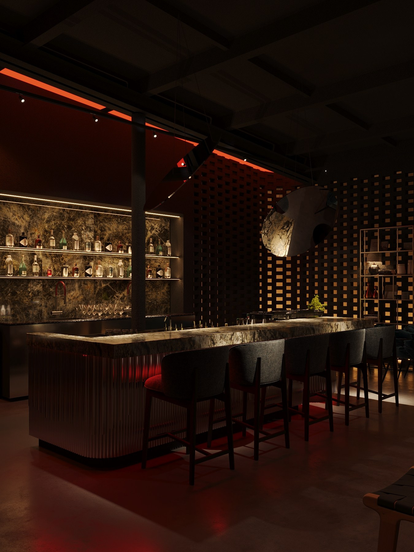 СКЛАД / концептуальный коктейль-бар, 60 м² (1). Rezells Architects — студия дизайна жилых и коммерческих интерьеров