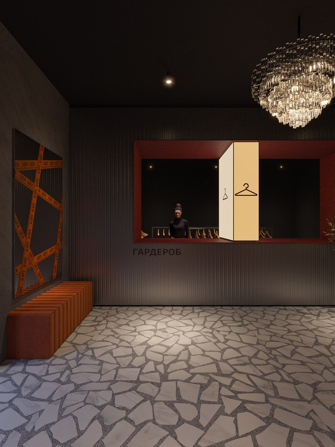 ЦЕХ / пространство для вечеринок на месте старой кондитерской фабрики, 300 м². Rezells Architects — студия дизайна жилых и коммерческих интерьеров