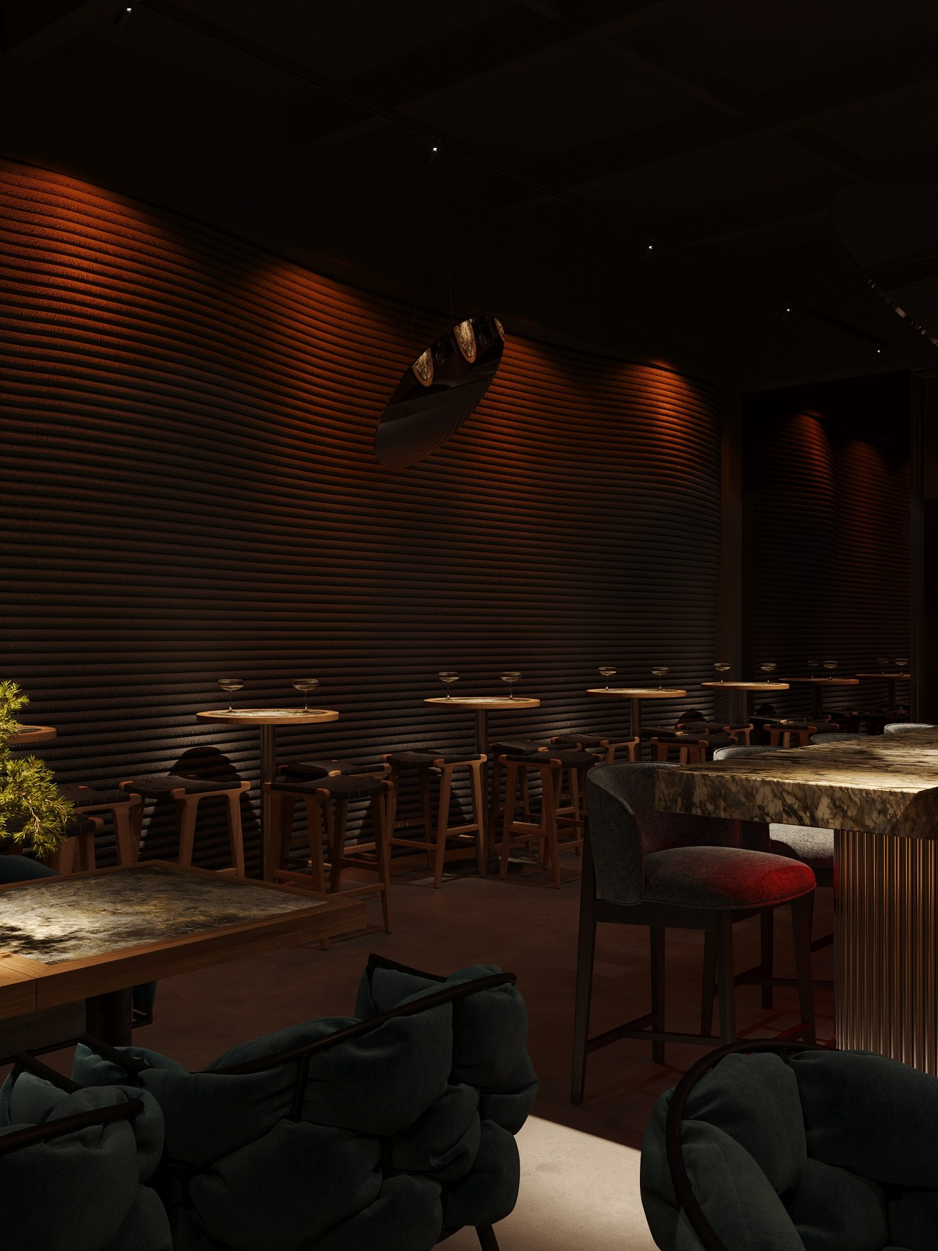 СКЛАД / концептуальный коктейль-бар, 60 м² (1). Rezells Architects — студия дизайна жилых и коммерческих интерьеров