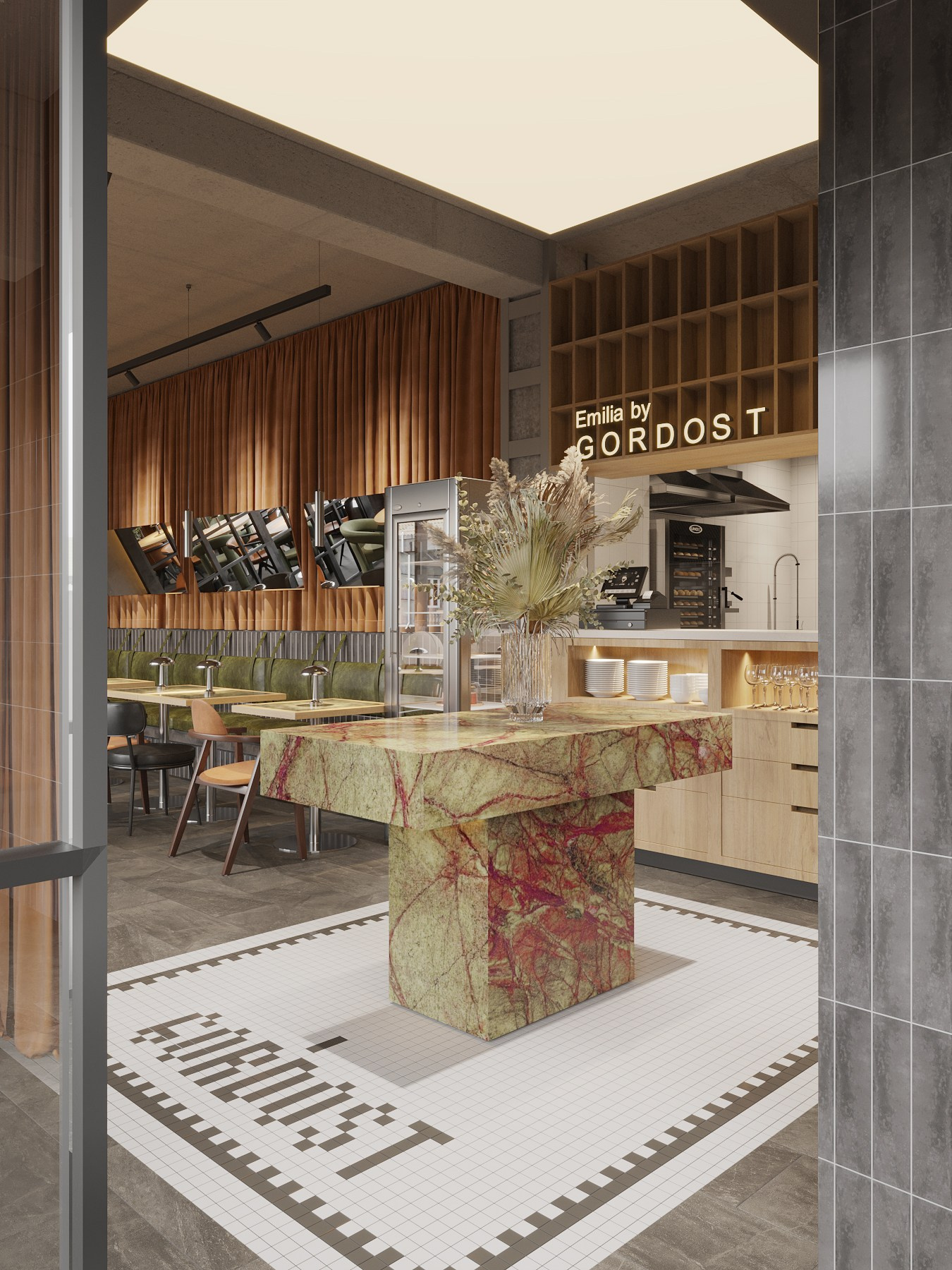 EMILIA by GORDOST / гастробистро, 80 м². Rezells Architects — студия дизайна жилых и коммерческих интерьеров