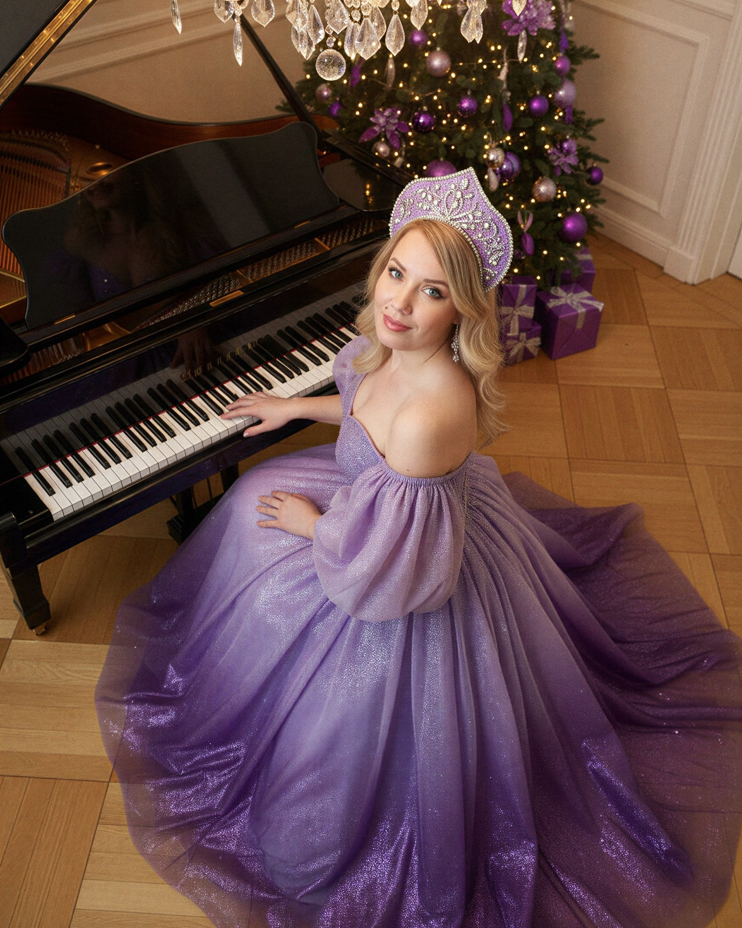 новогодняя женская нейрофотосессия: создаю и обучаю