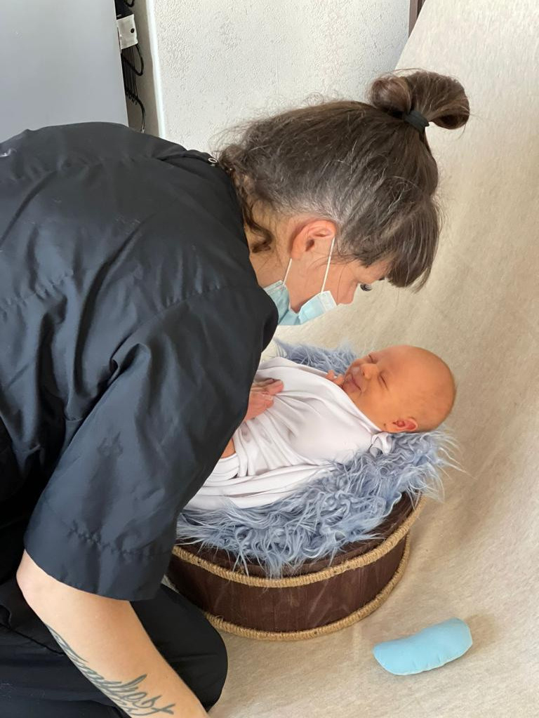 Процесс съёмки. Фотограф новорожденных в Воронеже