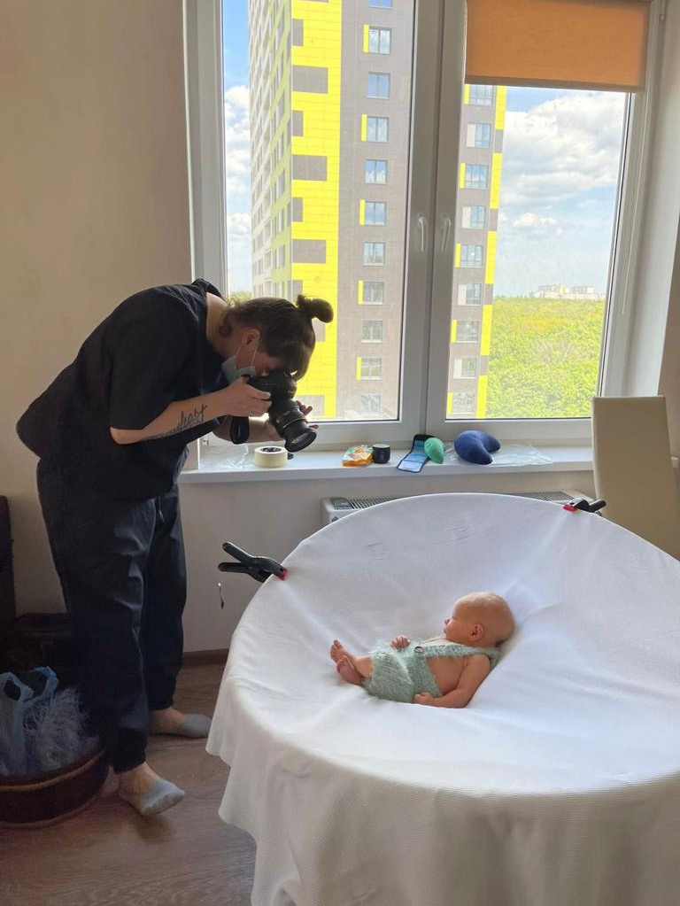 Процесс съёмки. Фотограф новорожденных в Воронеже