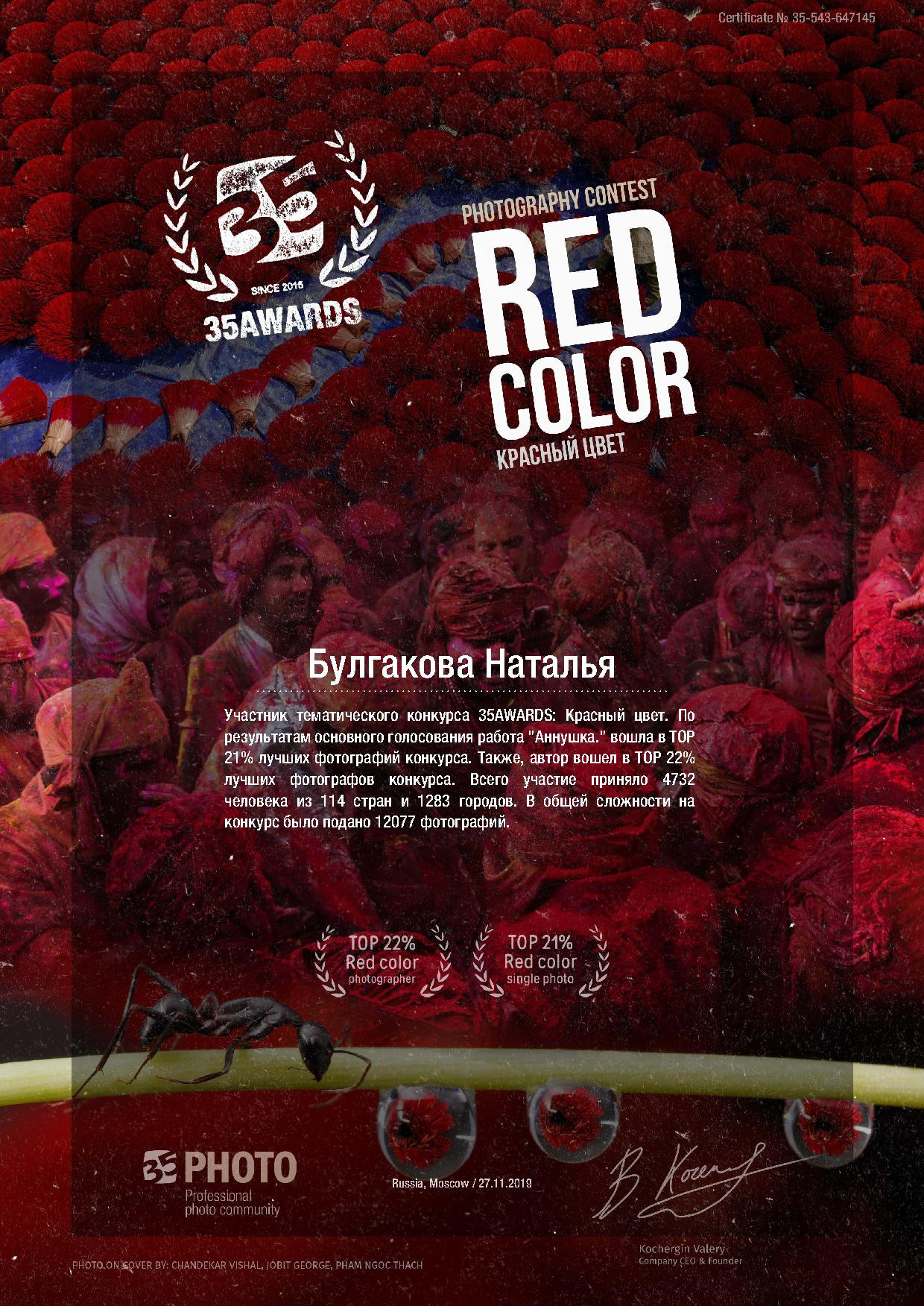 Мои дипломы. Фотограф в Феодосии Наталья Булгакова