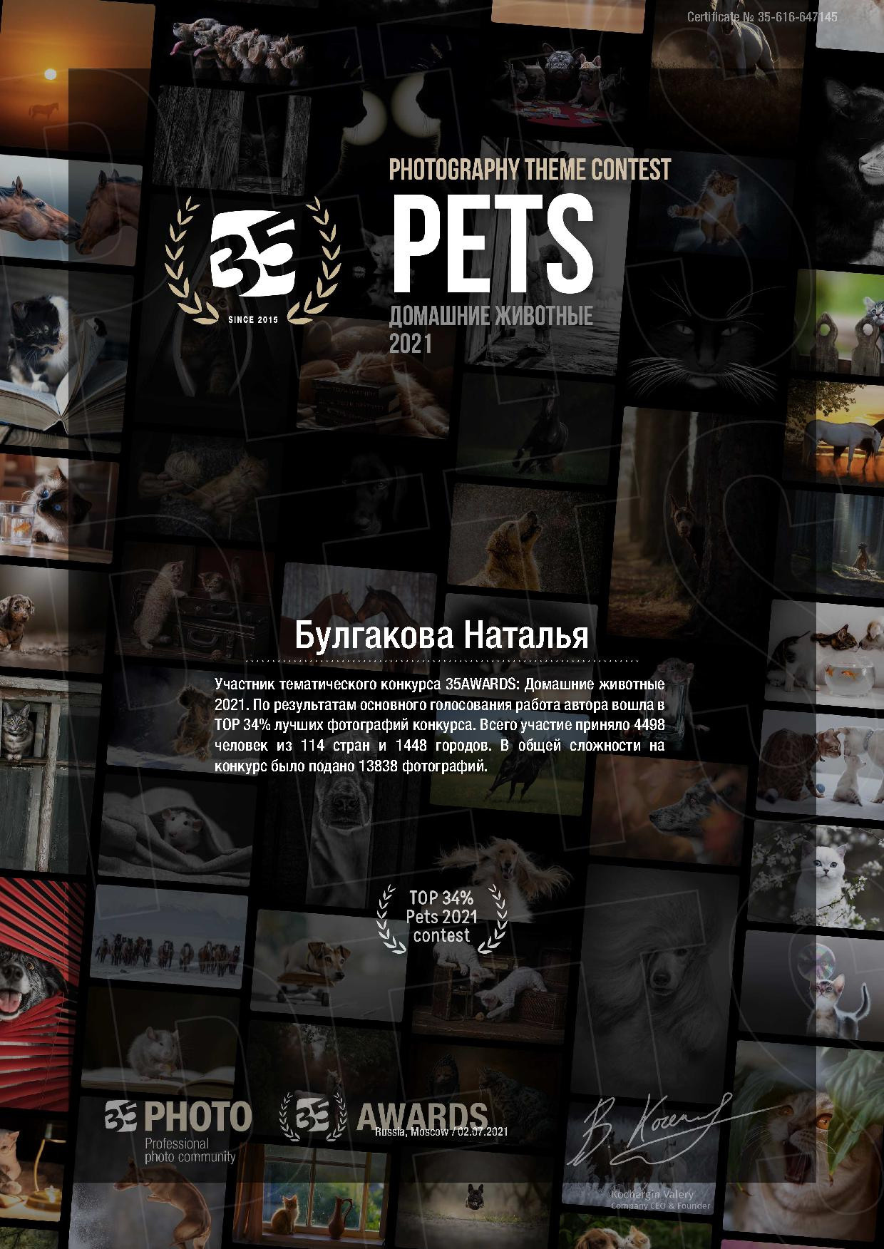 Мои дипломы. Фотограф в Феодосии Наталья Булгакова