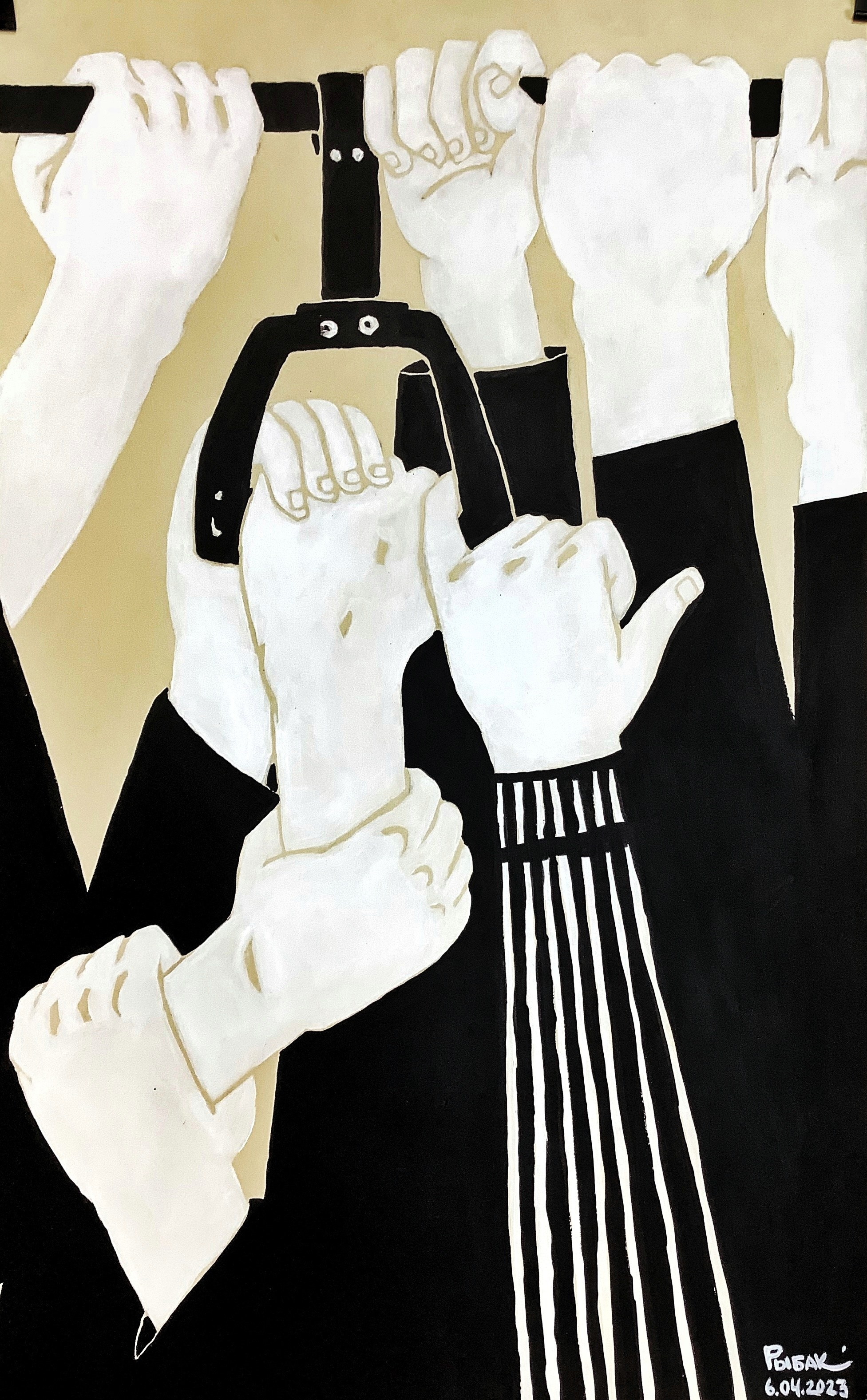 Серия Транспортная Автобусно-таксишная. Художник Рыбак Николай