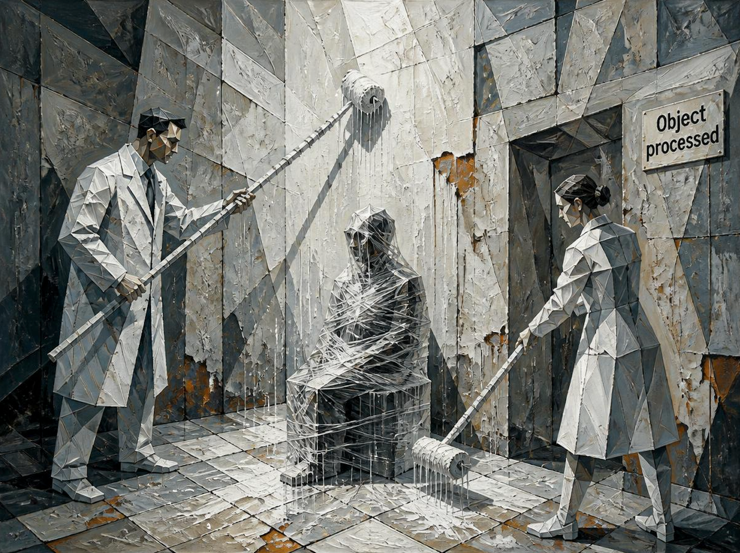 Заказать картину маслом на холсте "Гигиена". Социальная картина Р. Оганян