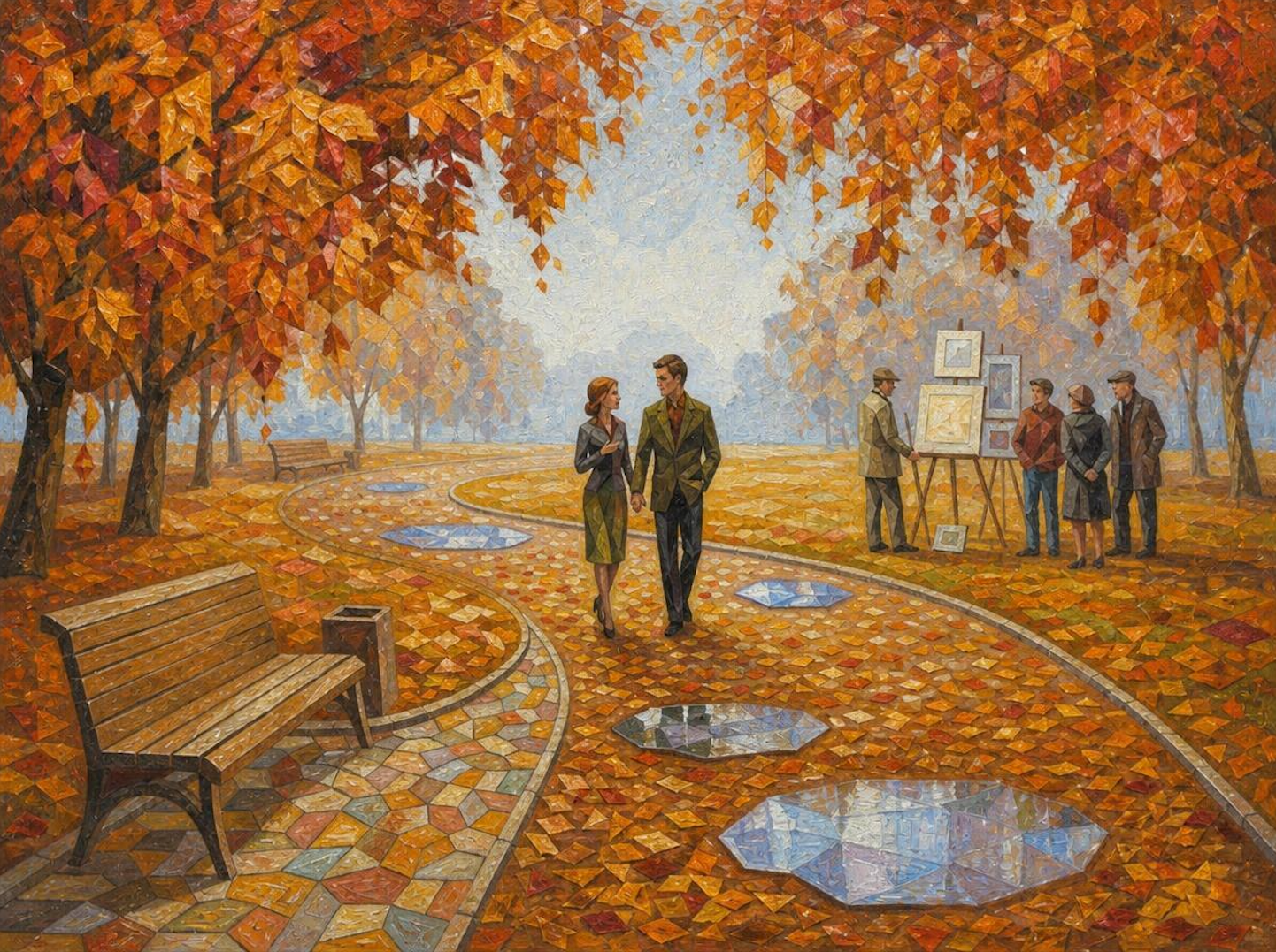 Осенний Парк. Эскиз NeoHand Art. Своя Мастерская