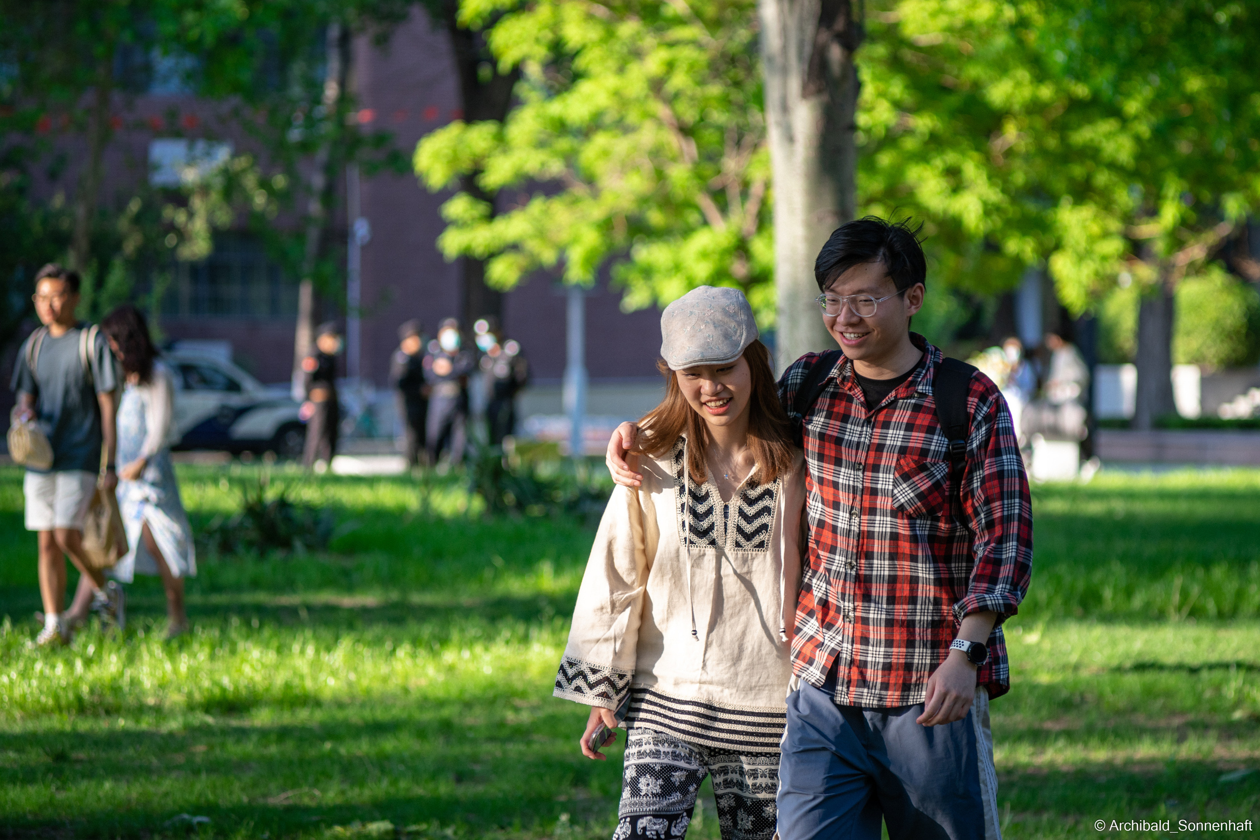 Walking in TJU on the first of May. Photographer in Guangzhou, China. Archibald Sonnenhaft