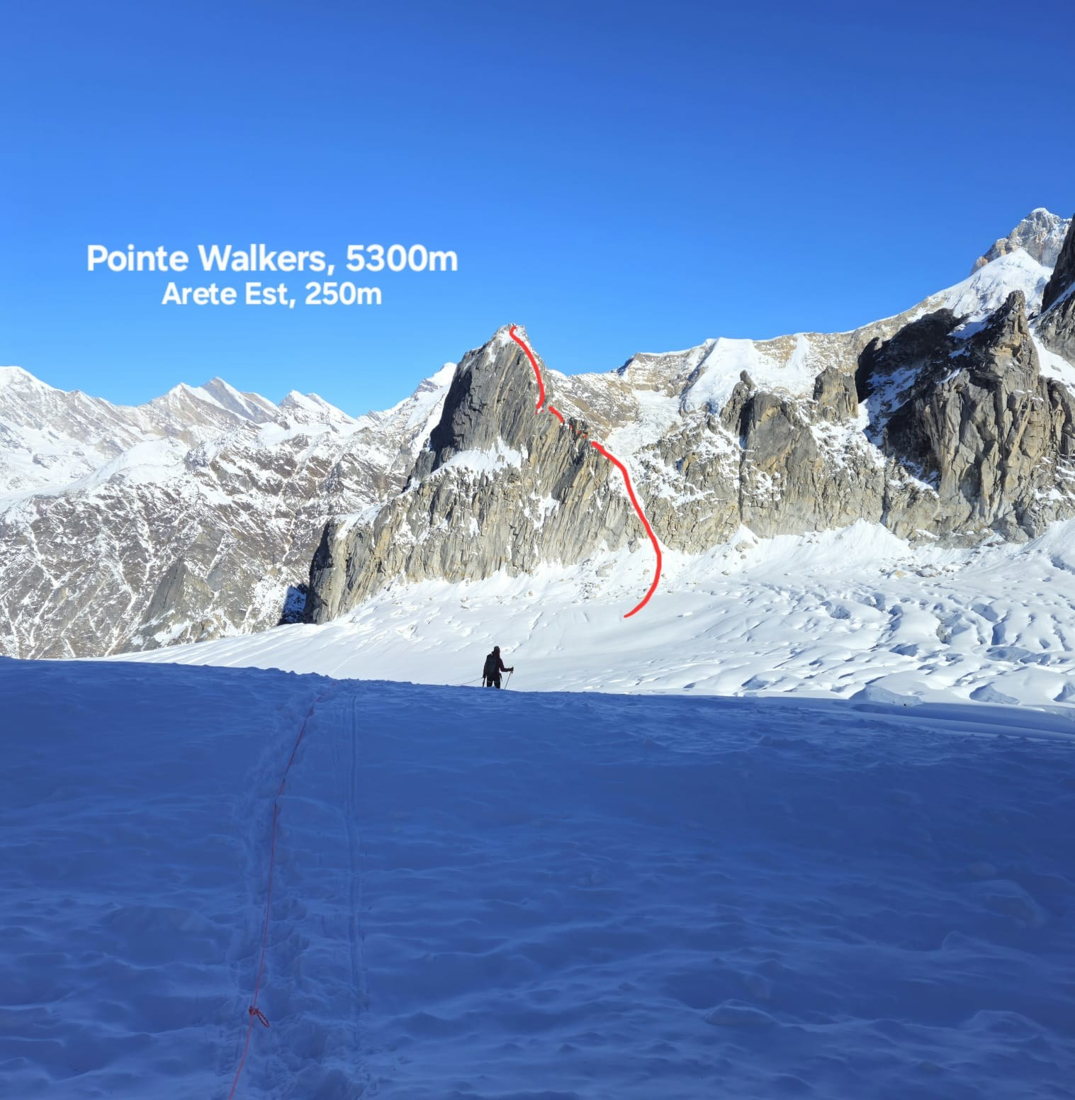 2025 Nominee: Bhalu and a Biscuit. First ascent of the Point Walkers in the Satling Glacier, Garhwal Himalayas. “Steel Angel”: women’s climbing award