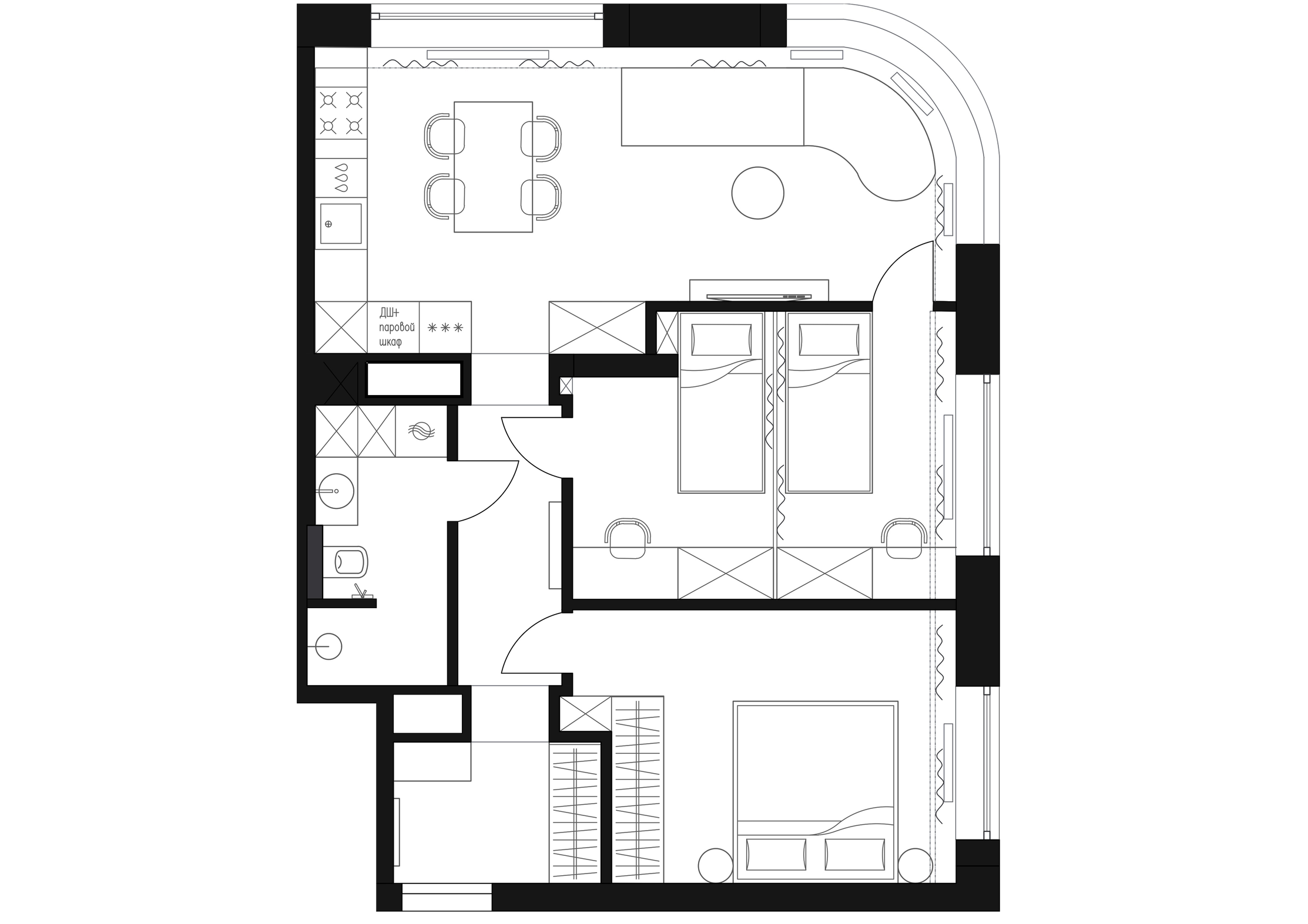 MONODOM67sqm. МАКСИМОВИЧ бюро дизайна интерьера полного цикла