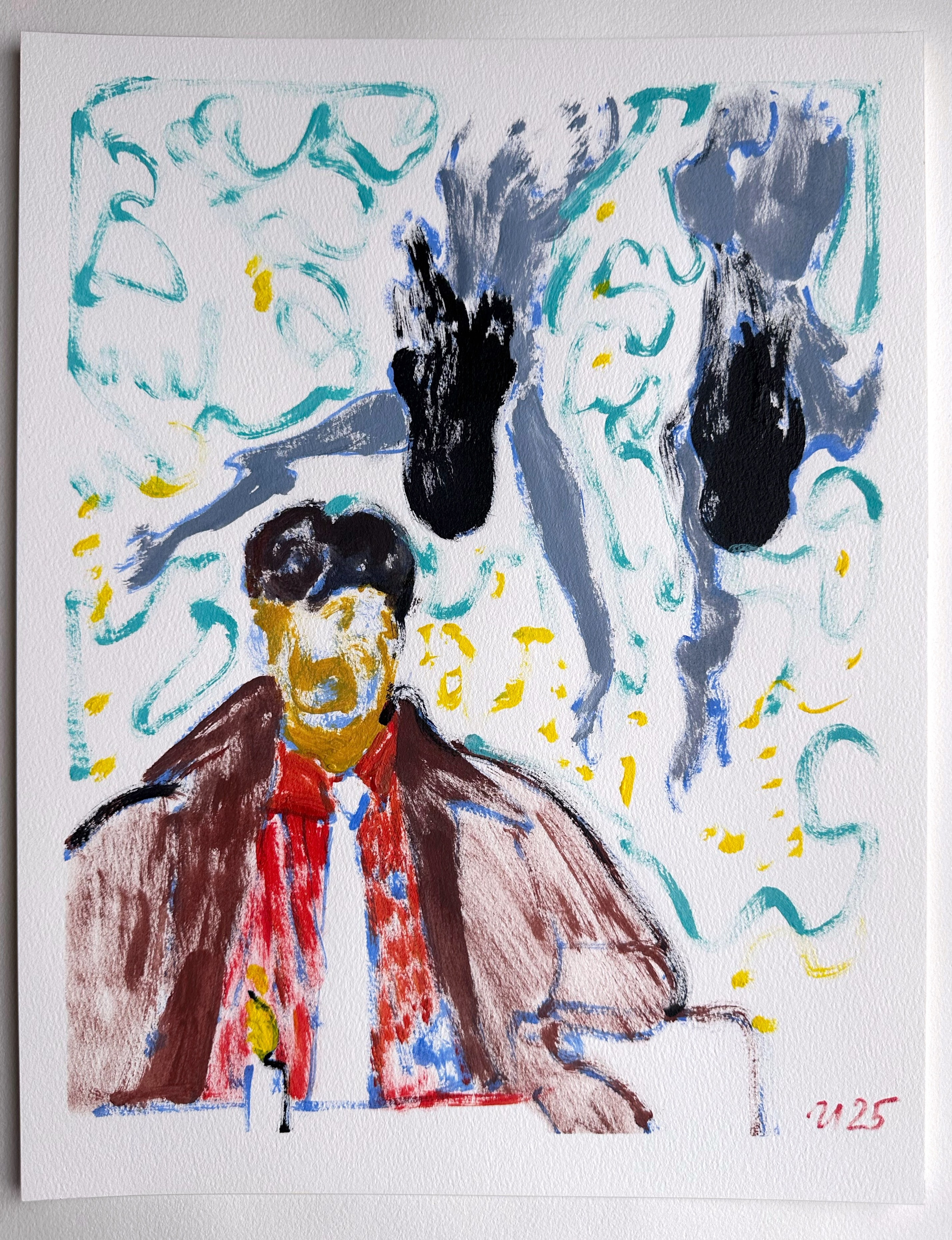 Доступные работы на бумаге (акрил/масло). Визуальный художник Илья Филатов