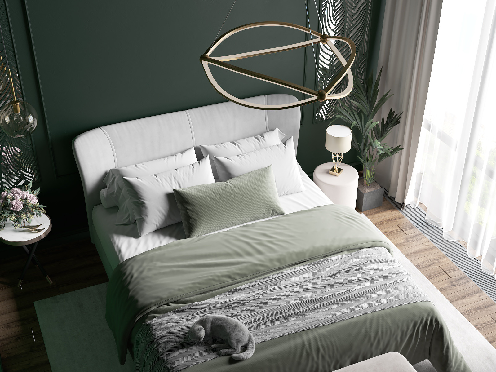 Dark Emerald. Дизайн интерьера | 3D визуализация | Миланская Марина