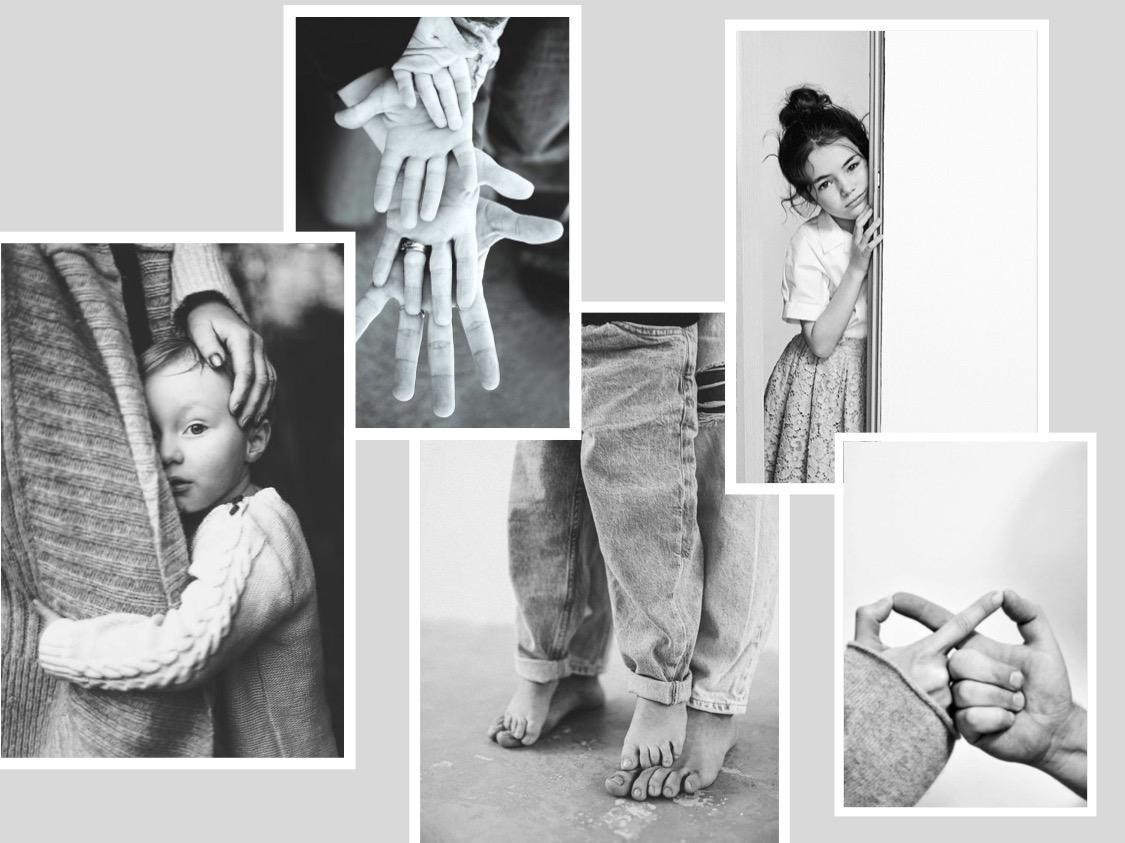 Семейная фотосессия в лаконичном стиле. Семейная фотосессия в студии. Семейный фотограф.