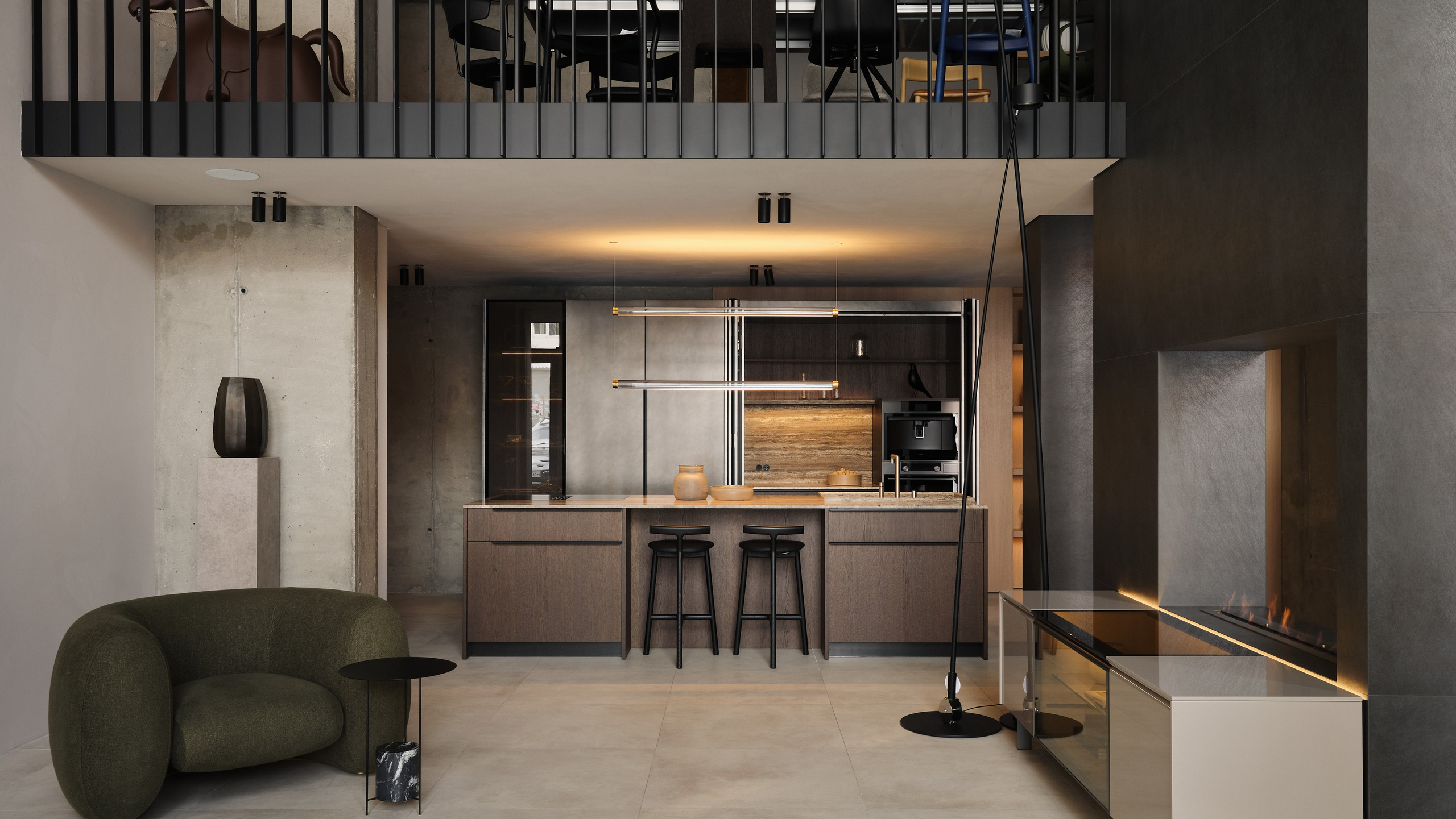 MANU Interior showroom in Saratov Russia designed by QUADRUM STUDIO