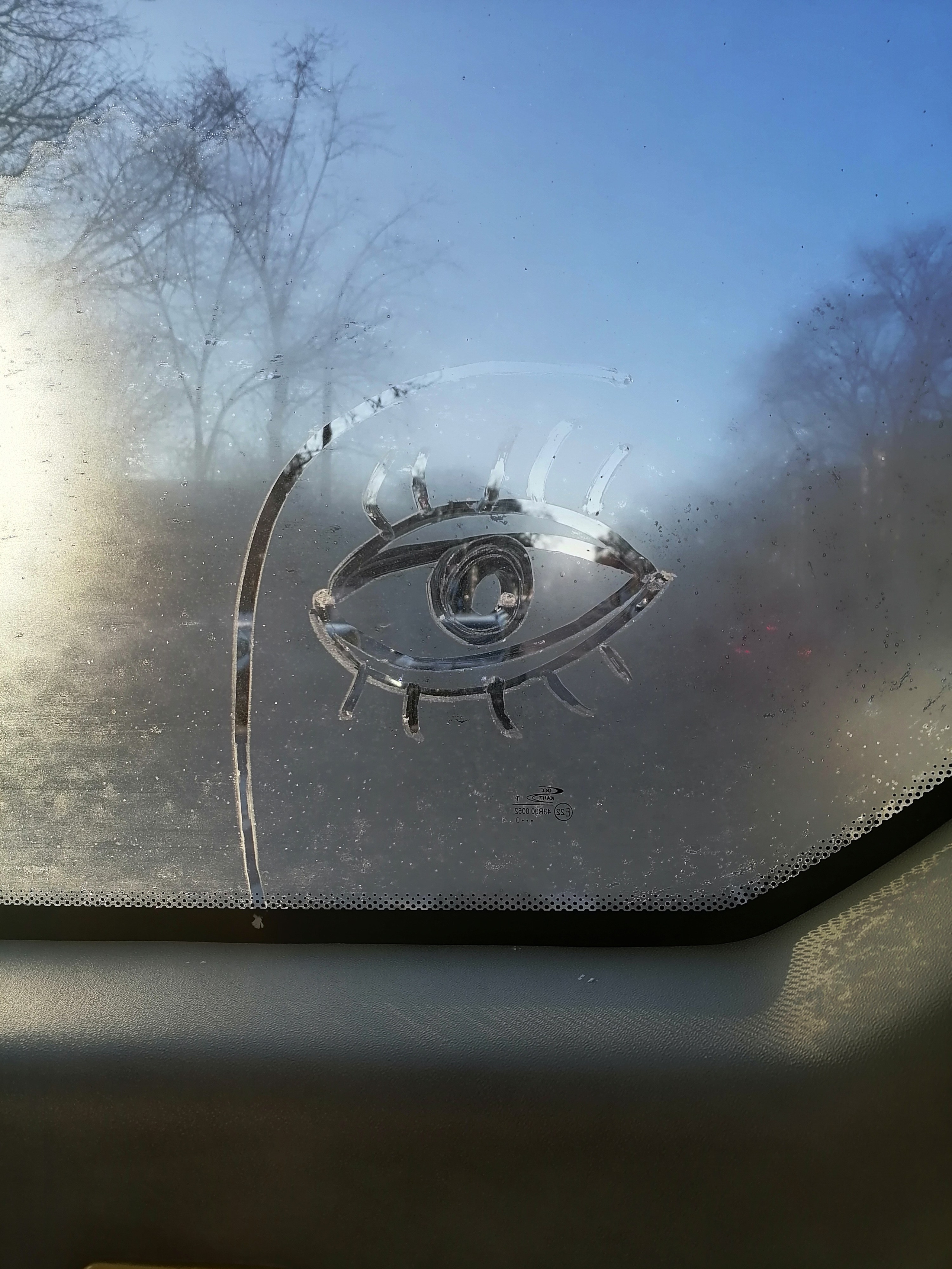 Рисункинаокнахавтобуса. Художник Рыбак Николай