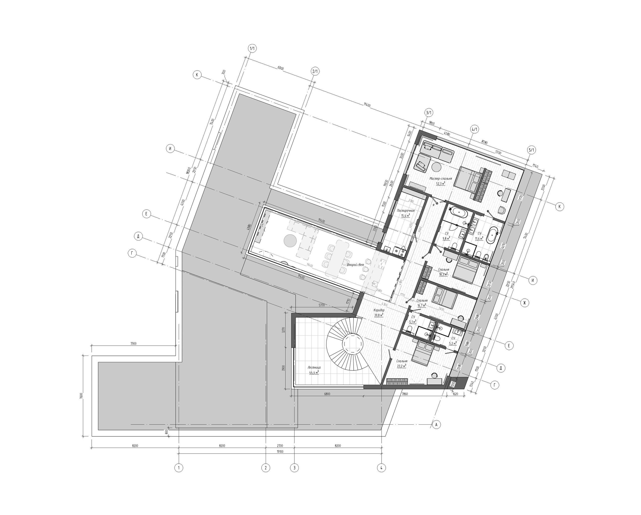 Загородный дом Благовещенск_интерьер_для сайта. Архитектурно-дизайнерское бюро ROOMS