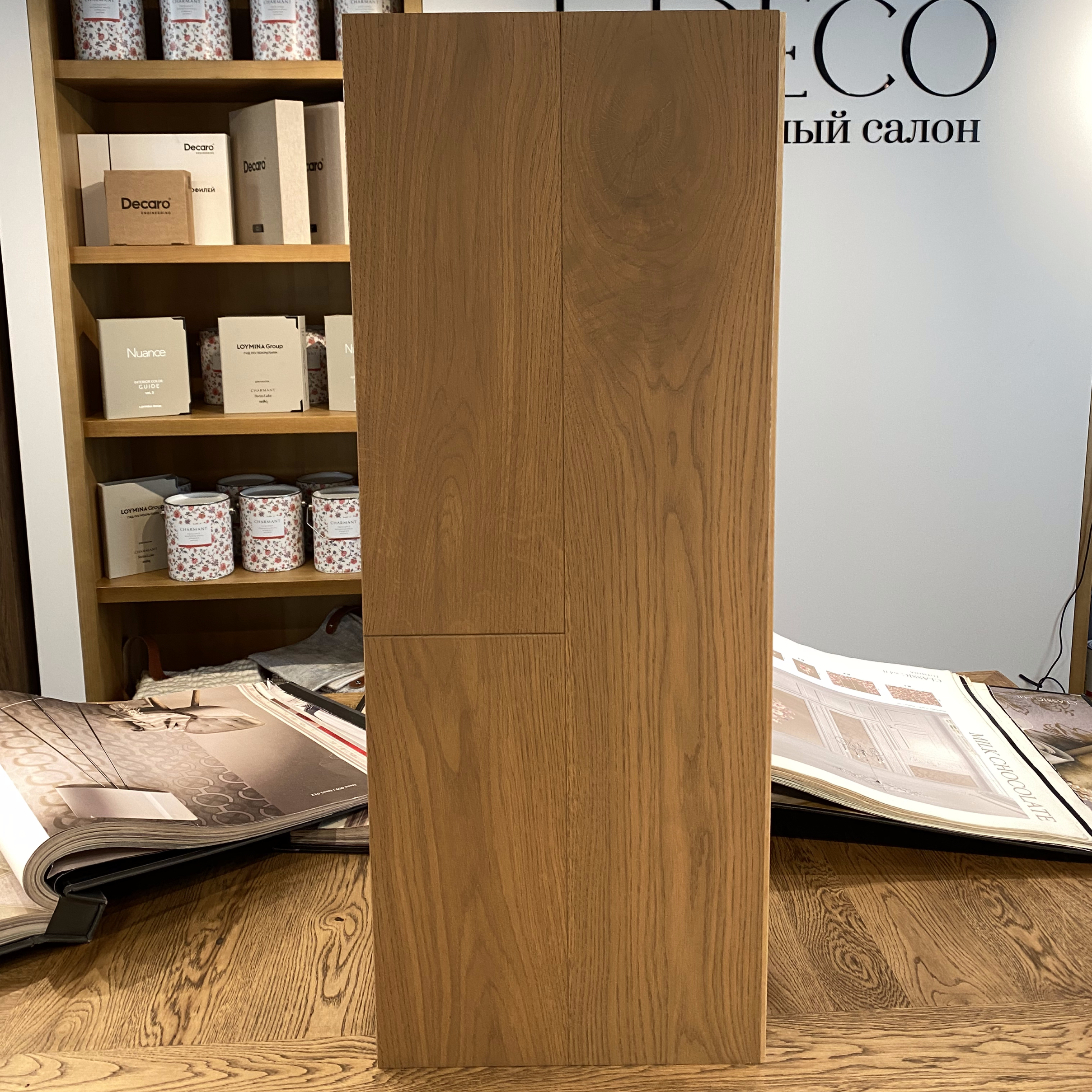 Инженерная доска. L. Deco интерьерный салон. Краски/обои/лепной декор