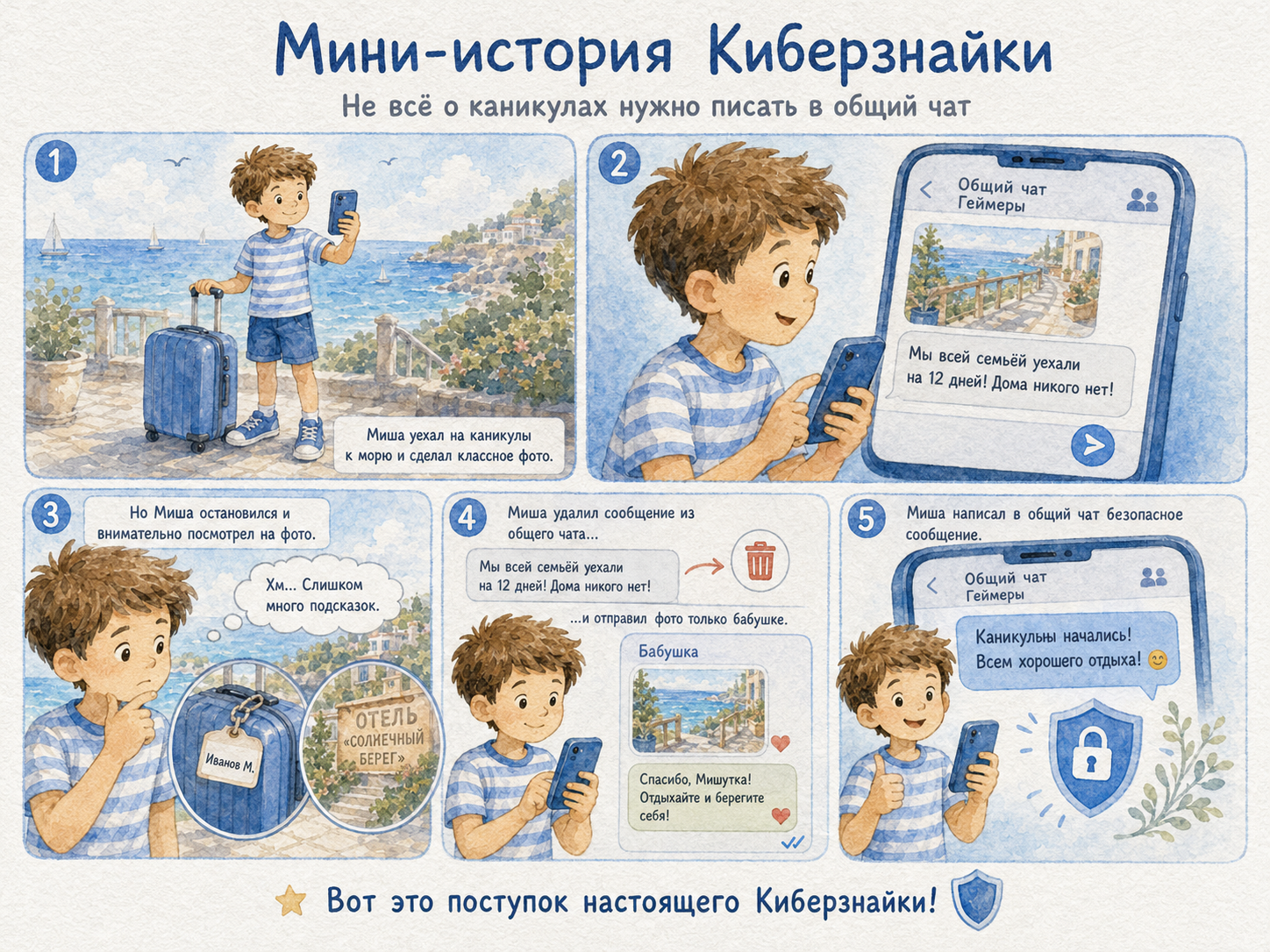 Почему нельзя рассказывать незнакомцам, куда ты уехал на каникулы. НКО ЦИФРОВОЕ РАВЕНСТВО
