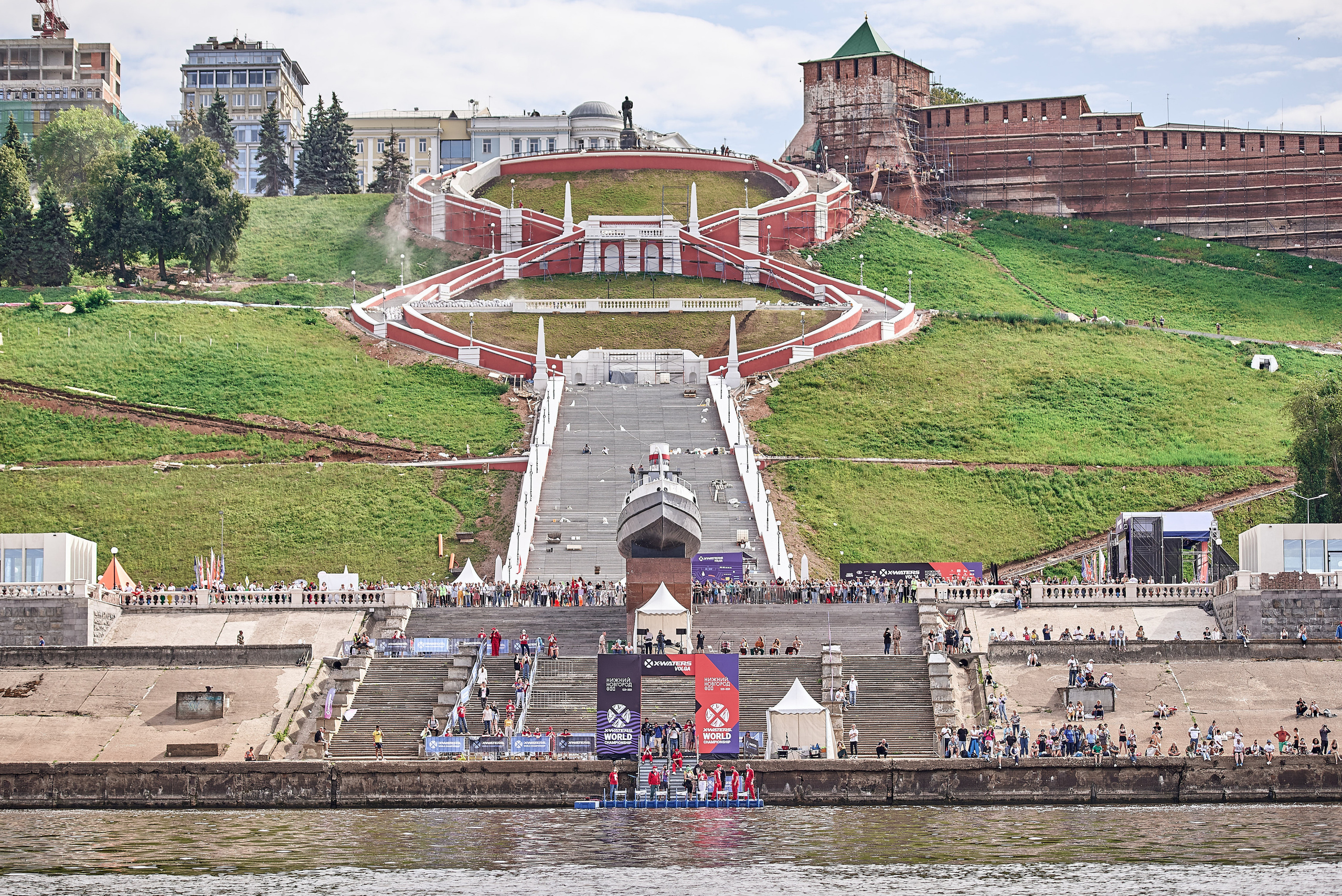 Торжественное открытие Чкаловской лестницы. Нижний Новгород 2021.
