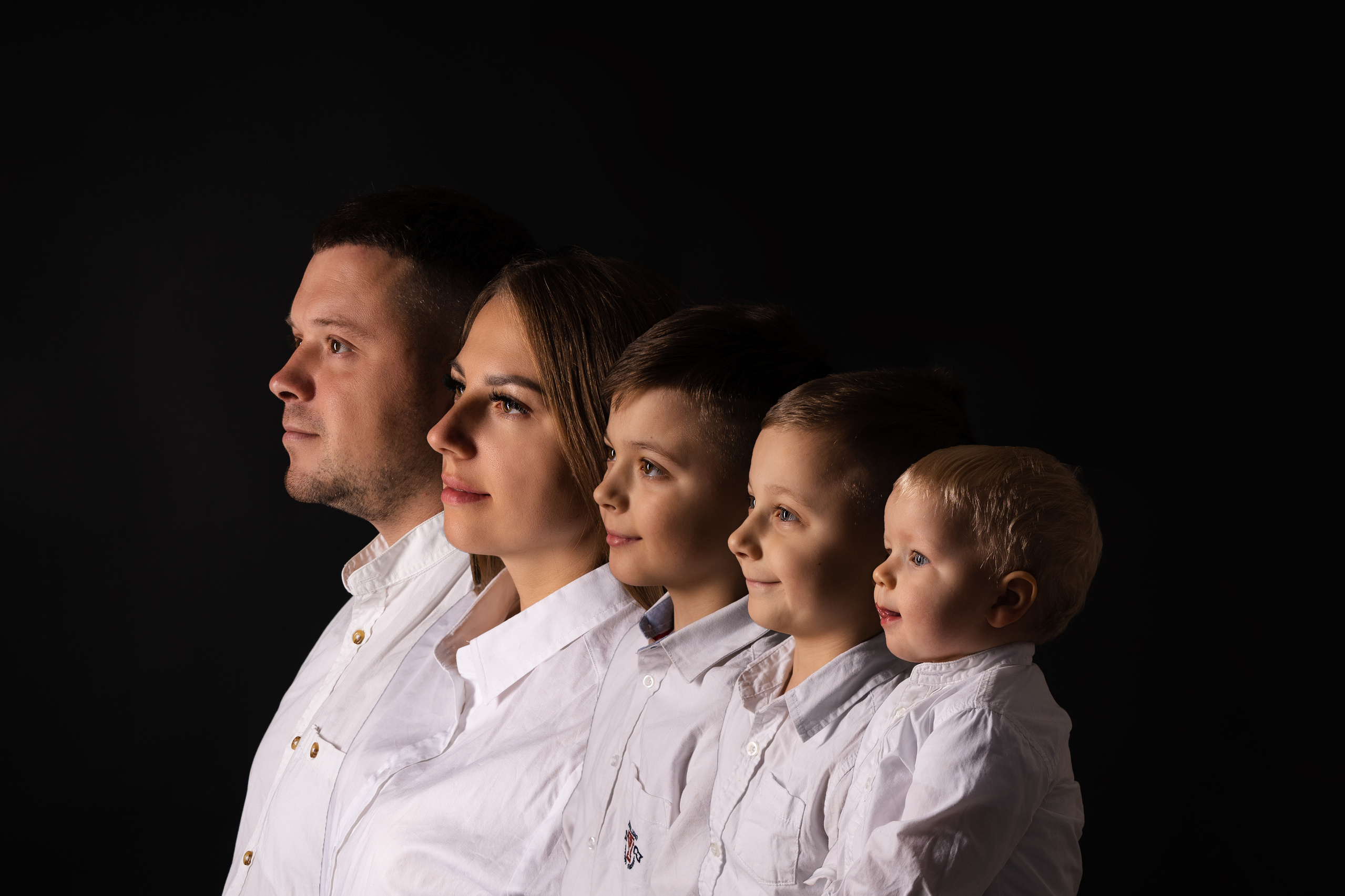 семейный портрет поколений, счастливая семья вместе