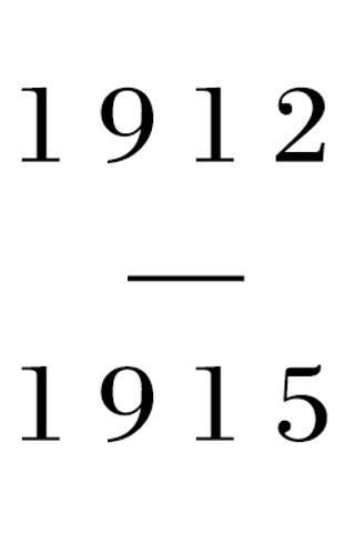 1906 — 1911. Wordlessly