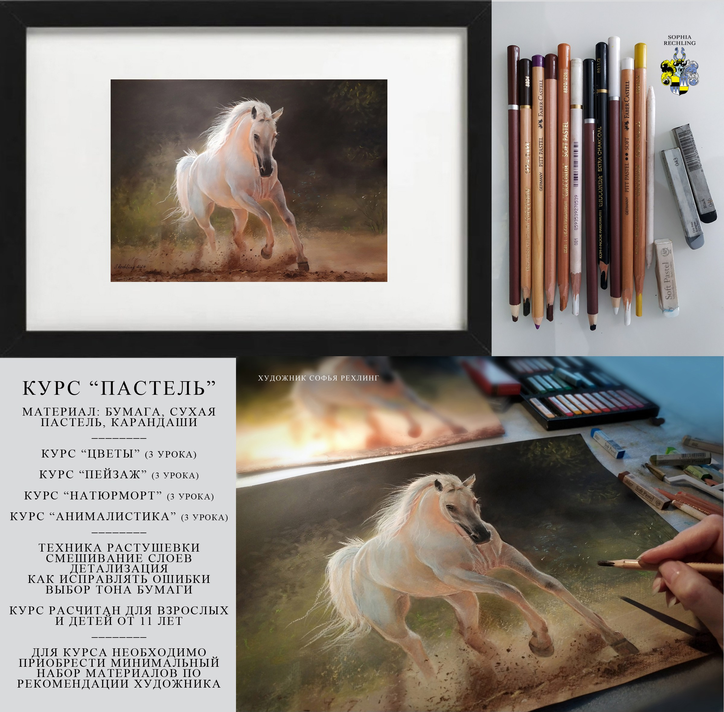 大師班. 根據照片訂購繪畫和肖像。藝術家 Sofia Rechling