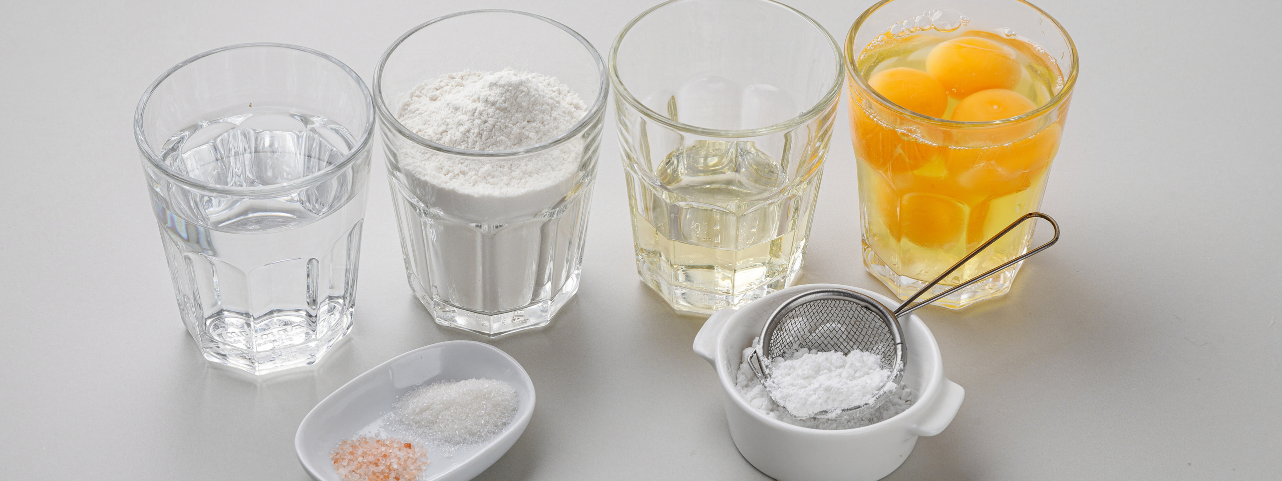 Ингредиенты для приготовления заварного теста для эклеров