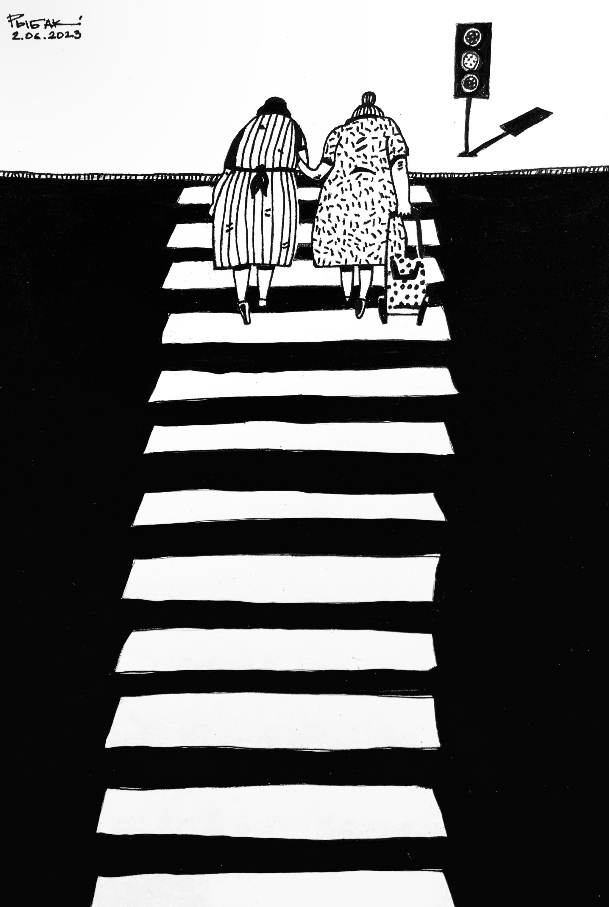 Серия Транспортная Автобусно-таксишная. Художник Рыбак Николай