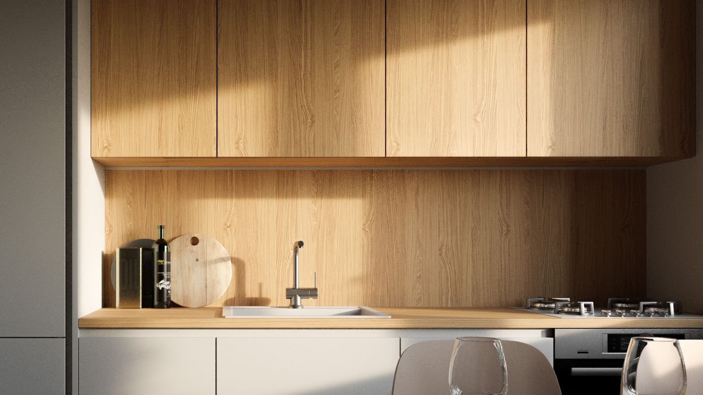 Современная Квартира с Деревянной Отделкой | 3D Визуализация Интерьера. Визуализатор интерьера в Москве | Брагин Кирилл