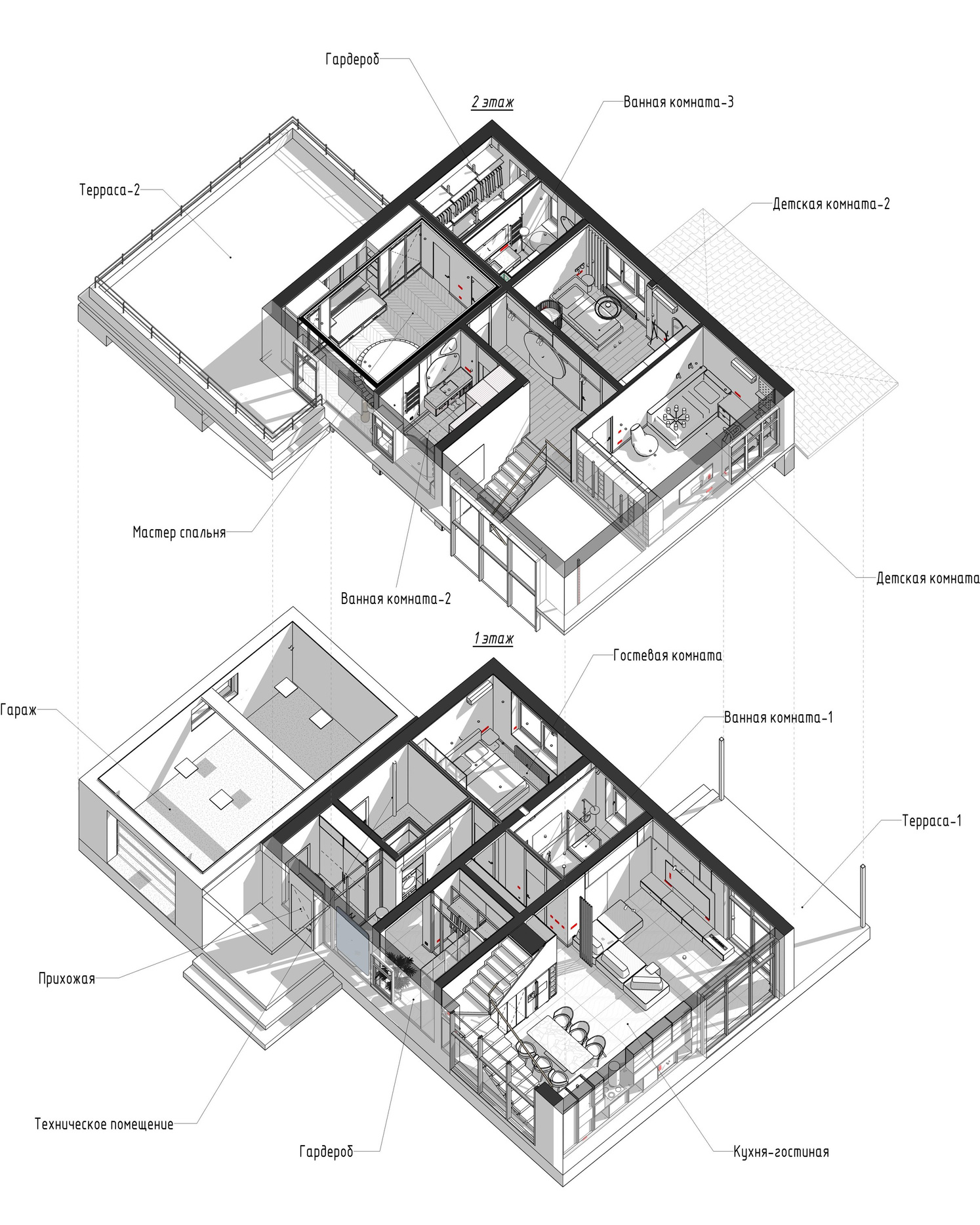 Загородный дом Иван (WEB). Архитектурно-дизайнерское бюро ROOMS