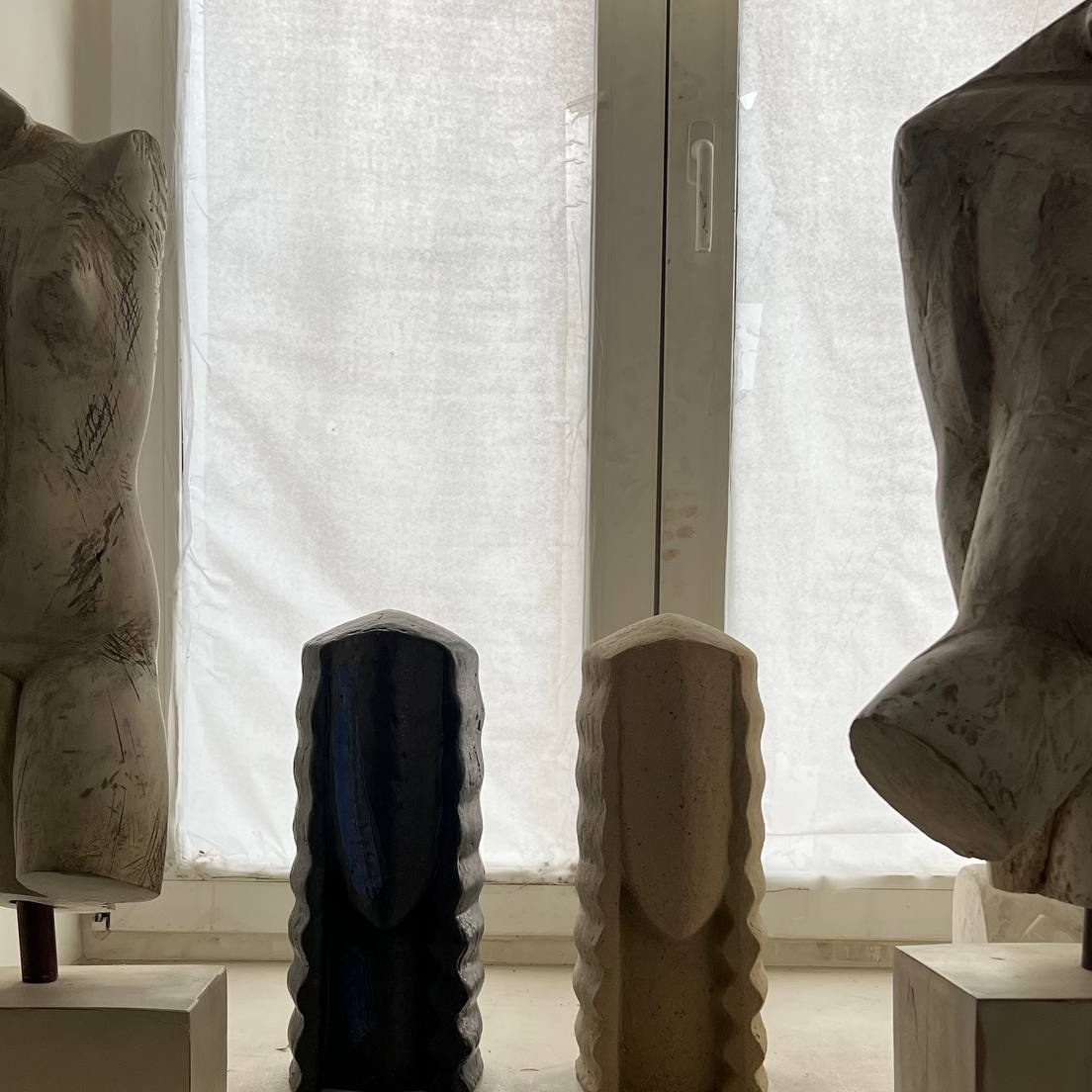 Необычная керамическая голова женщины из шамана для интерьера в дом.