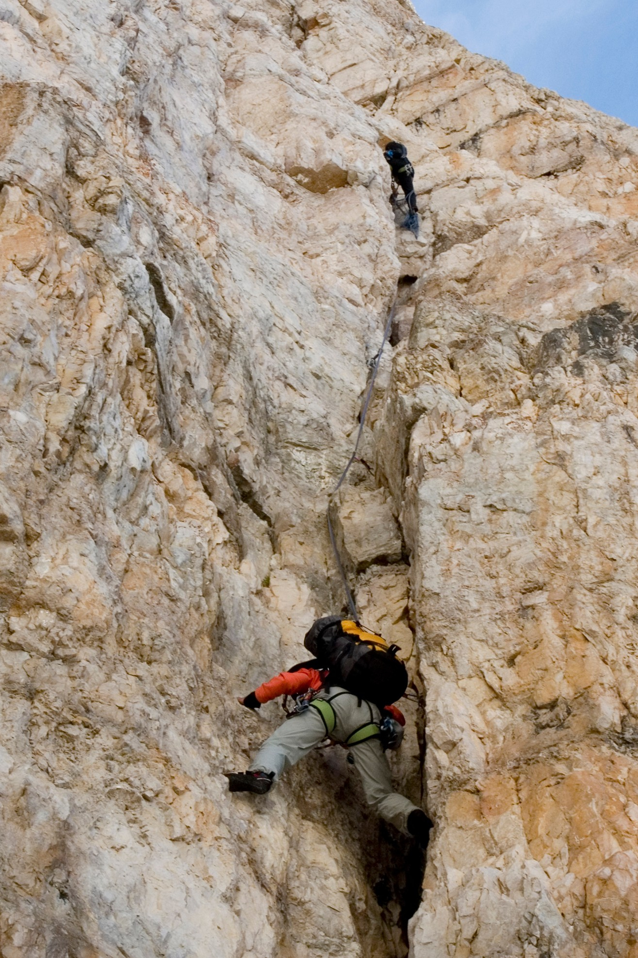 The North Face of Cime Grande di Lavaredo. “Steel Angel”: women’s climbing award