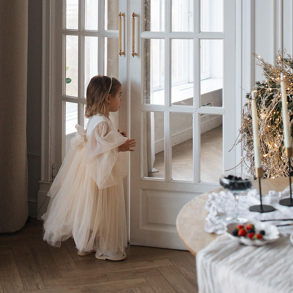 070 Платье пышное. Эко-одежда для детей