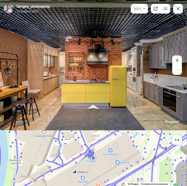 Панорамы магазина и шоурума для Яндекс Карт. Интерьерная съёмка и виртуальные туры — Интерьерный фотограф Кузнецов Сергей (photopixiq)