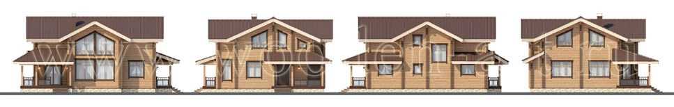 «Звенигород» 260 кв. м. Проекты деревянных домов