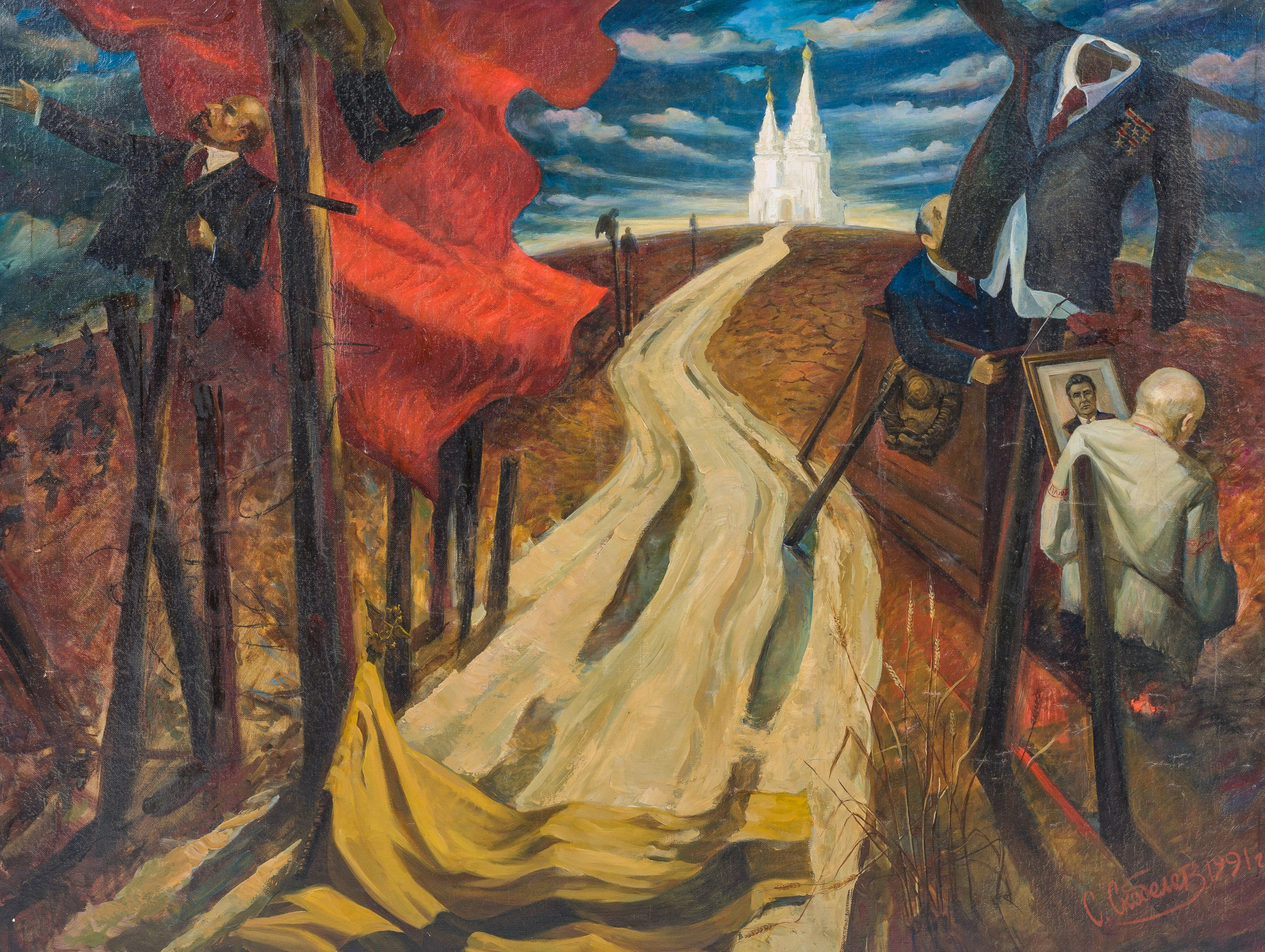 Дорога к храму. Картинная галерея пейзажей Москвы от художника Станислава Скобелева