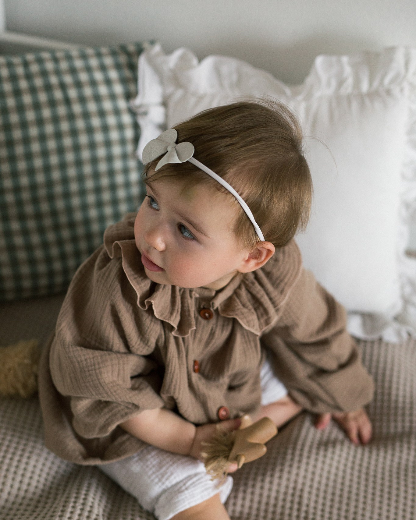 039 Блузка с воланом. Эко-одежда для детей